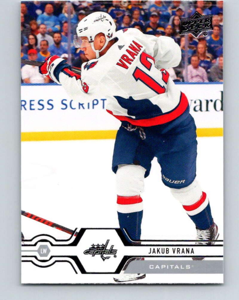 2019-20 Upper Deck #315 Jakub Vrana Washington Capitals Hockey Card - NHL Collectible for Fans & Trading Card Enthusiasts - Perfect for Sports Memorabilia Collections & Game Room Displays