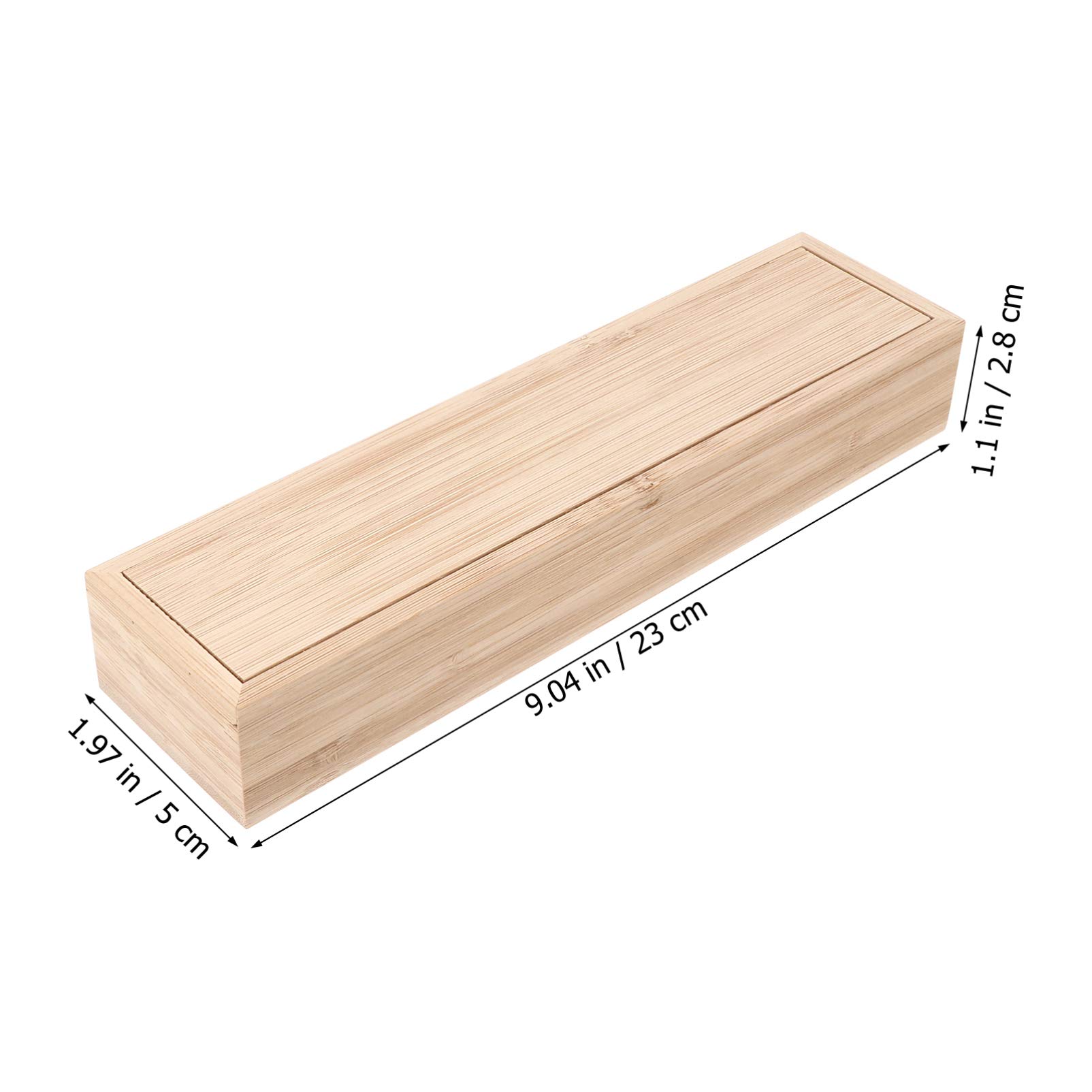 Cabilock 1pc Bamboo Rectangular Meal Box - Kitchen Gadget, Tableware Organizer, Chopsticks Holder & Container for Stylish Kitchen Storage