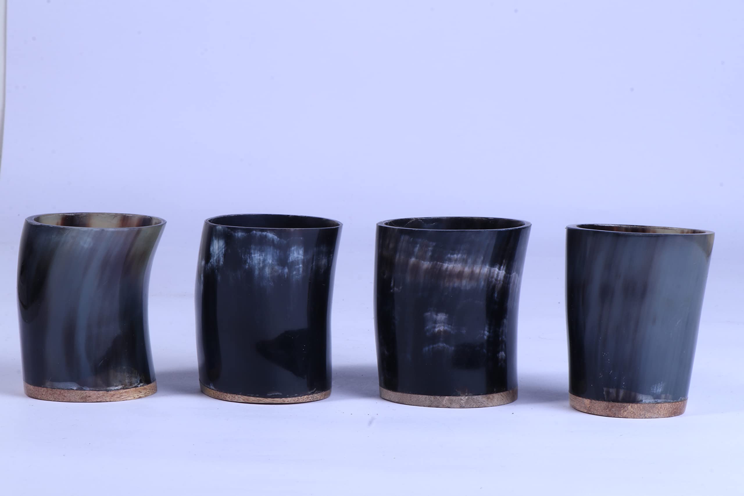 Buddha4all Natural Genuine Buffalo Horn Shot Glass Set - 20 Pieces for Whiskey, Tequila, Beer & Wine - Perfect for Parties, Bars, Home Use & Unique Gifts