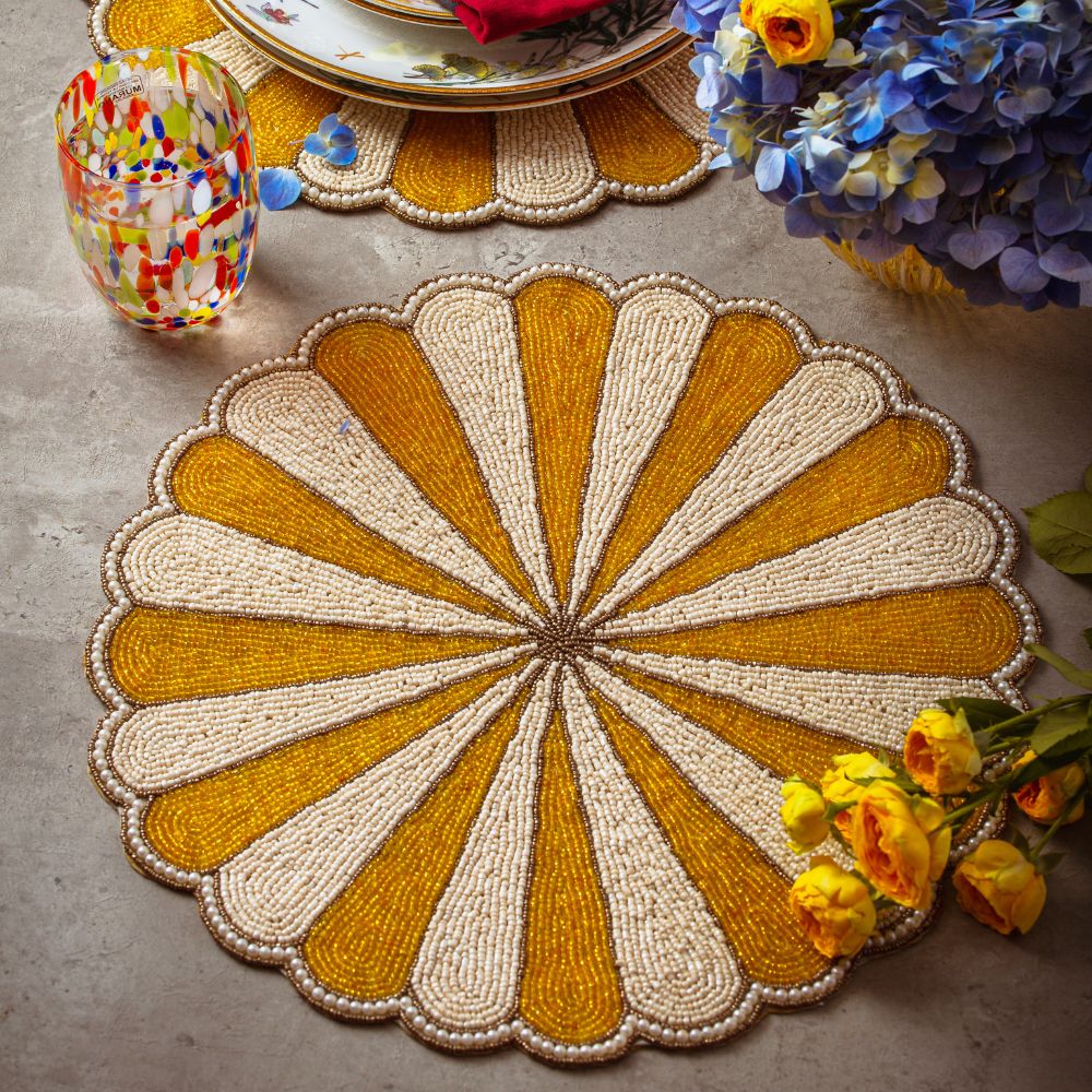 Premium Helene Table Mats Set of 4 - Stylish & Durable Placemats for Dining Table Decor - Perfect for Dinner Parties, Holiday Gatherings & Everyday Use