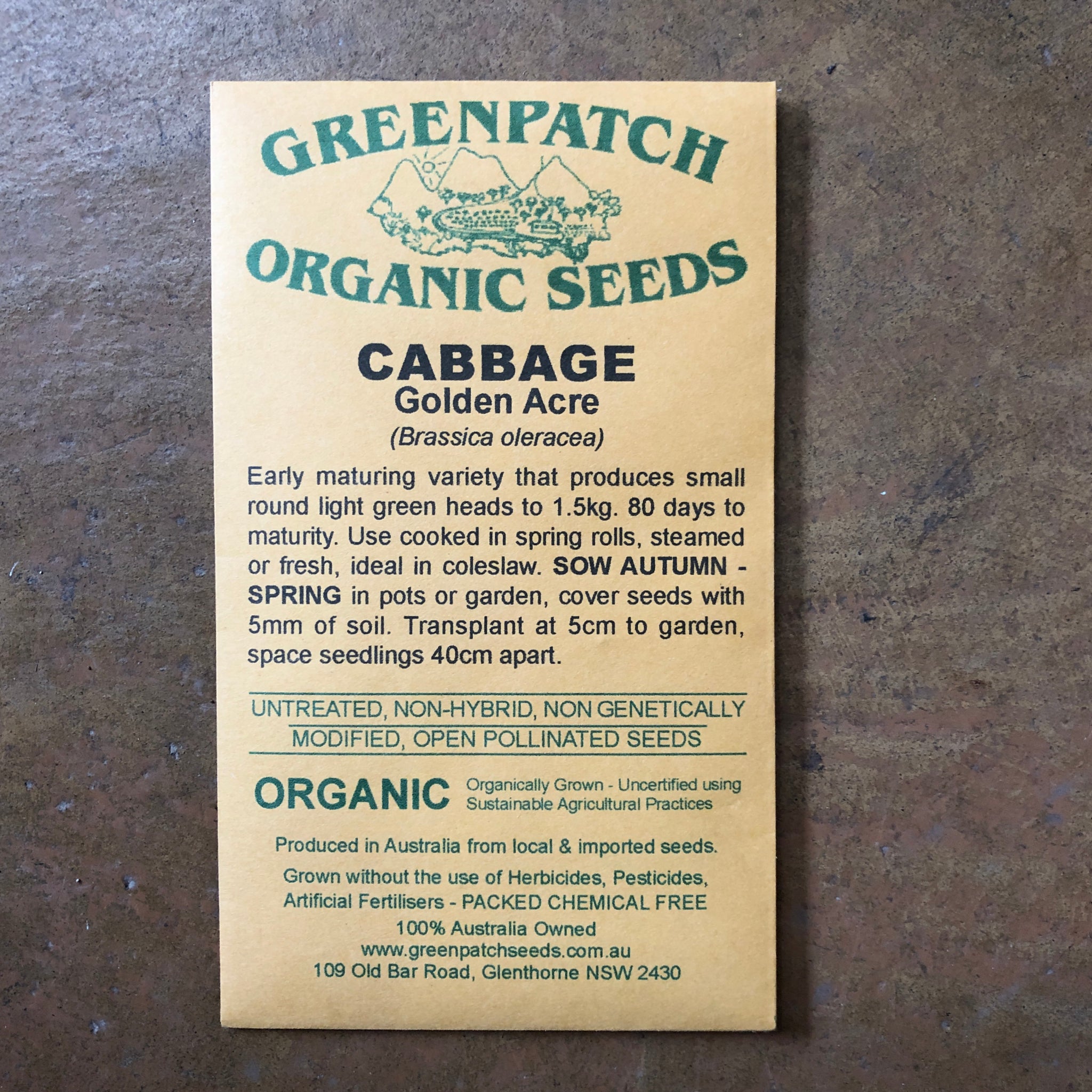 Golden Acre Cabbage Seeds for Planting - Non-GMO, Heirloom Vegetable Seeds for Home Garden - Perfect for Salads, Coleslaw & Fresh Eating