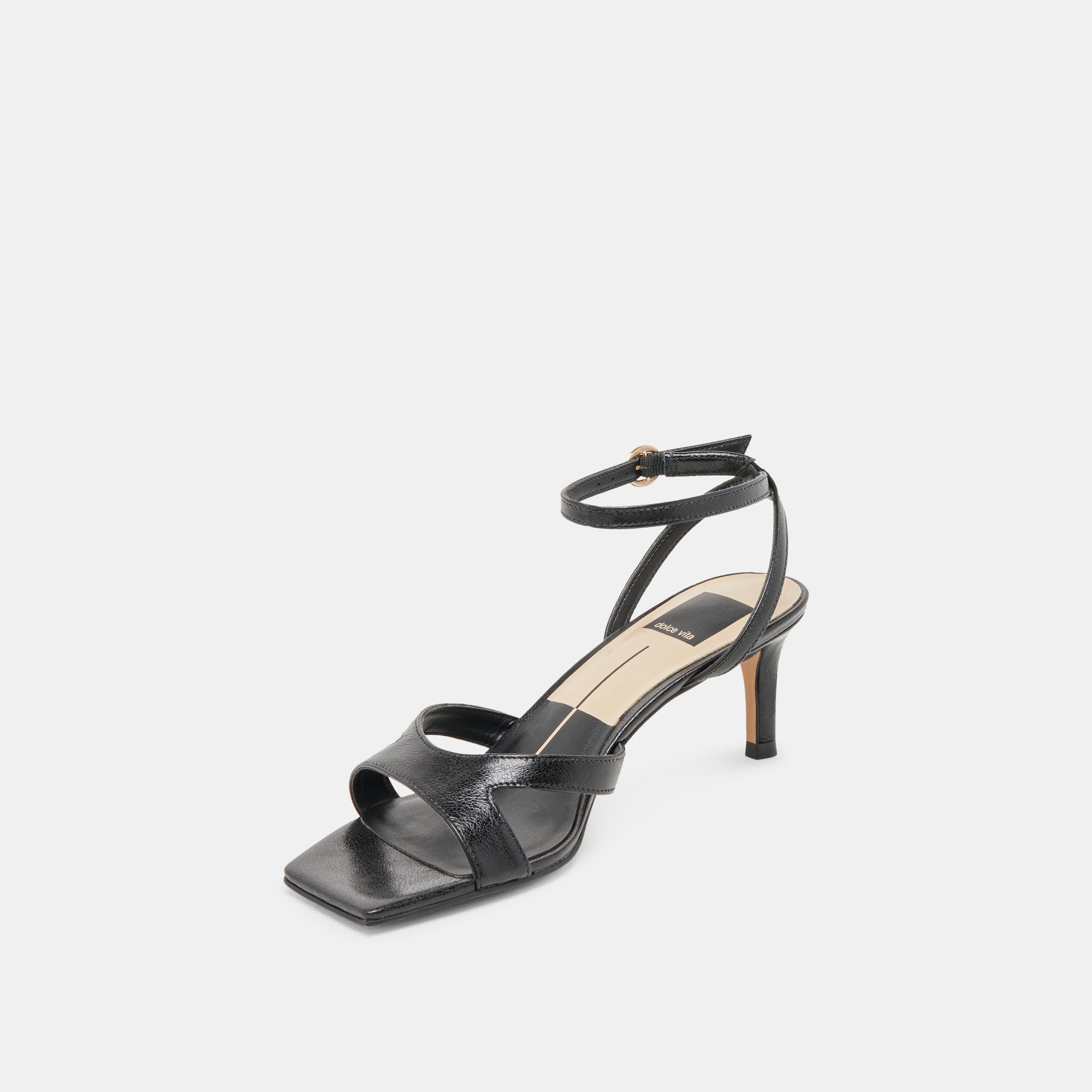 BECKI High Heels for Women - Midnight Crinkle Patent Leather Pumps - Elegant Dress Shoes for Party, Wedding & Evening Events