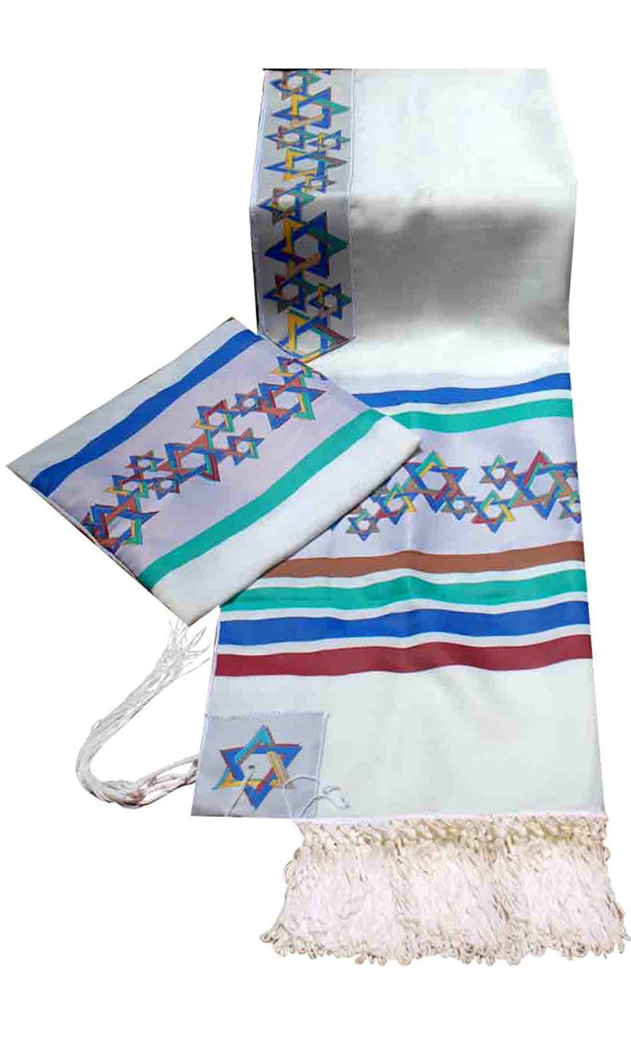 Premium Magen David Star of David Tallit Set - Jewish Prayer Shawl for Men & Women - Perfect for Synagogue, Bar Mitzvah & Jewish Ceremonies