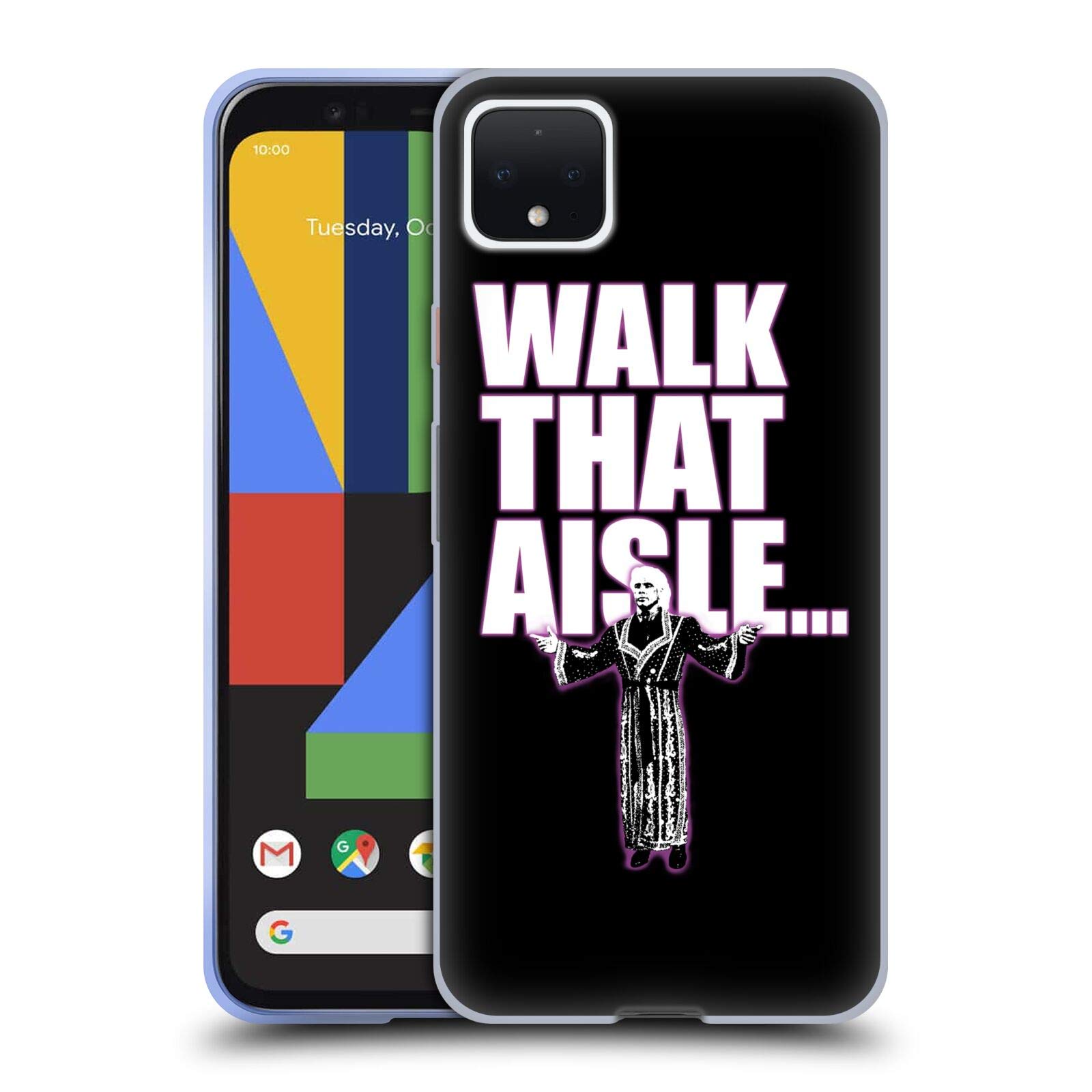 WWE Ric Flair Walk Aisle Superstars 6 Soft Gel Case for Google Pixel 4 XL | Officially Licensed by Head Case Designs | Perfect for Wrestling Fans and Daily Use