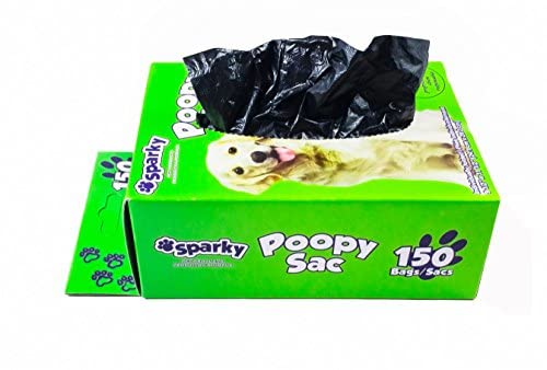 Sparky Dog Poop Bags - Extra Large 300 Count, Vanilla Scented Waste Bags with Handles & Textured Surface for Easy Pickup | Biodegradable Dog Waste Bags for Park Walks, Backyard Cleanup & Travel Use