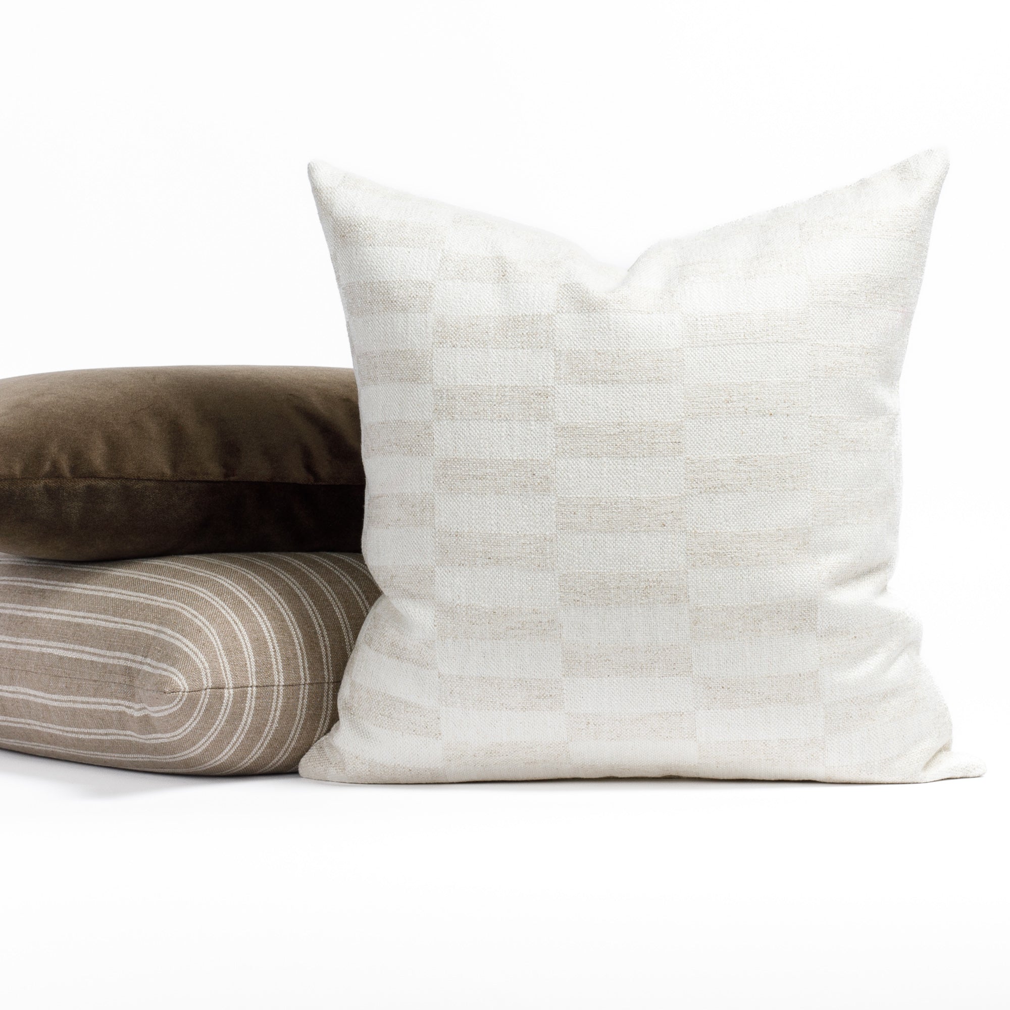 Premium Webster 20x20 Decorative Throw Pillow in Buff - Soft Couch Pillow for Living Room, Bedroom & Outdoor Furniture - Perfect for Sofa, Chair & Patio Decor
