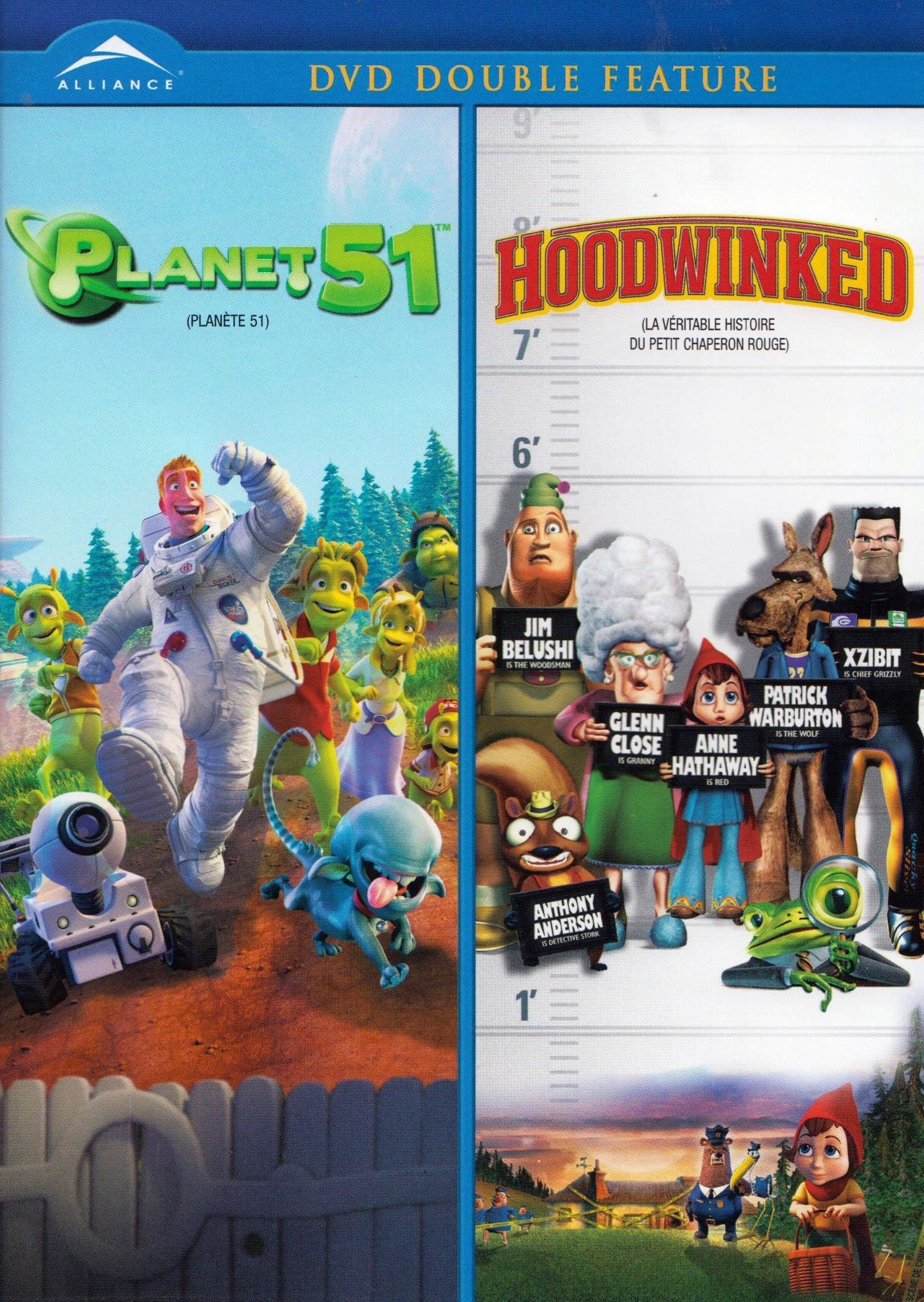 Planet 51 & Hoodwinked Double Feature DVD - Family Friendly Animated Movies for Kids Movie Night