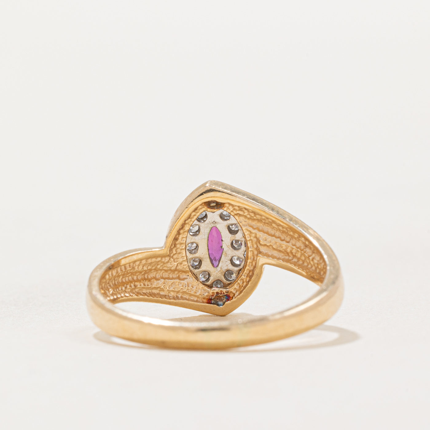 Exquisite Marquise Cut Ruby & Diamond Halo Ring - 0.18ct Ruby & 0.12ctw Diamonds - Size 7 - Perfect for Engagement, Anniversary & Special Occasions