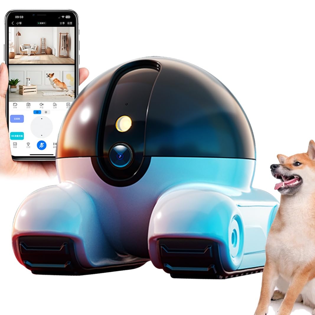 **Wireless Pet Camera with 2-Way Talk, 1080P HD Video, Night Vision & Remote App Control - Movable Security Camera for Dogs, Cats & Home Monitoring (Blue)**    **Usage Scenarios:** Perfect for monitoring pets, home security, baby care, and elderly safety.