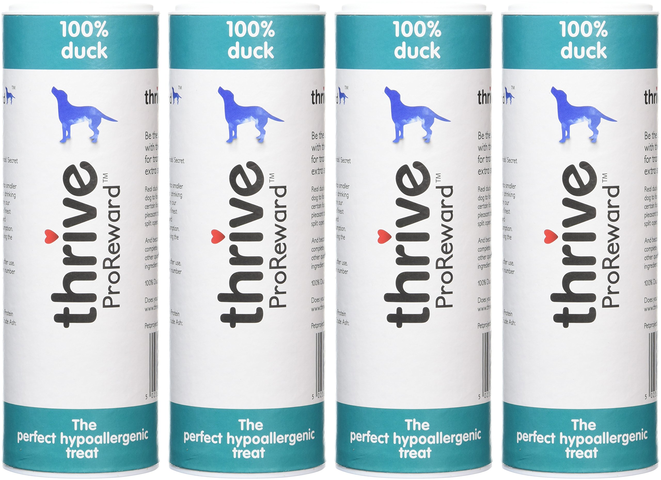 Premium ProReward 100% Natural Duck Dog Treats - 60g (Pack of 4) - High Protein Training Snacks for Small & Large Dogs - Perfect for Reward, Training & Dental Health