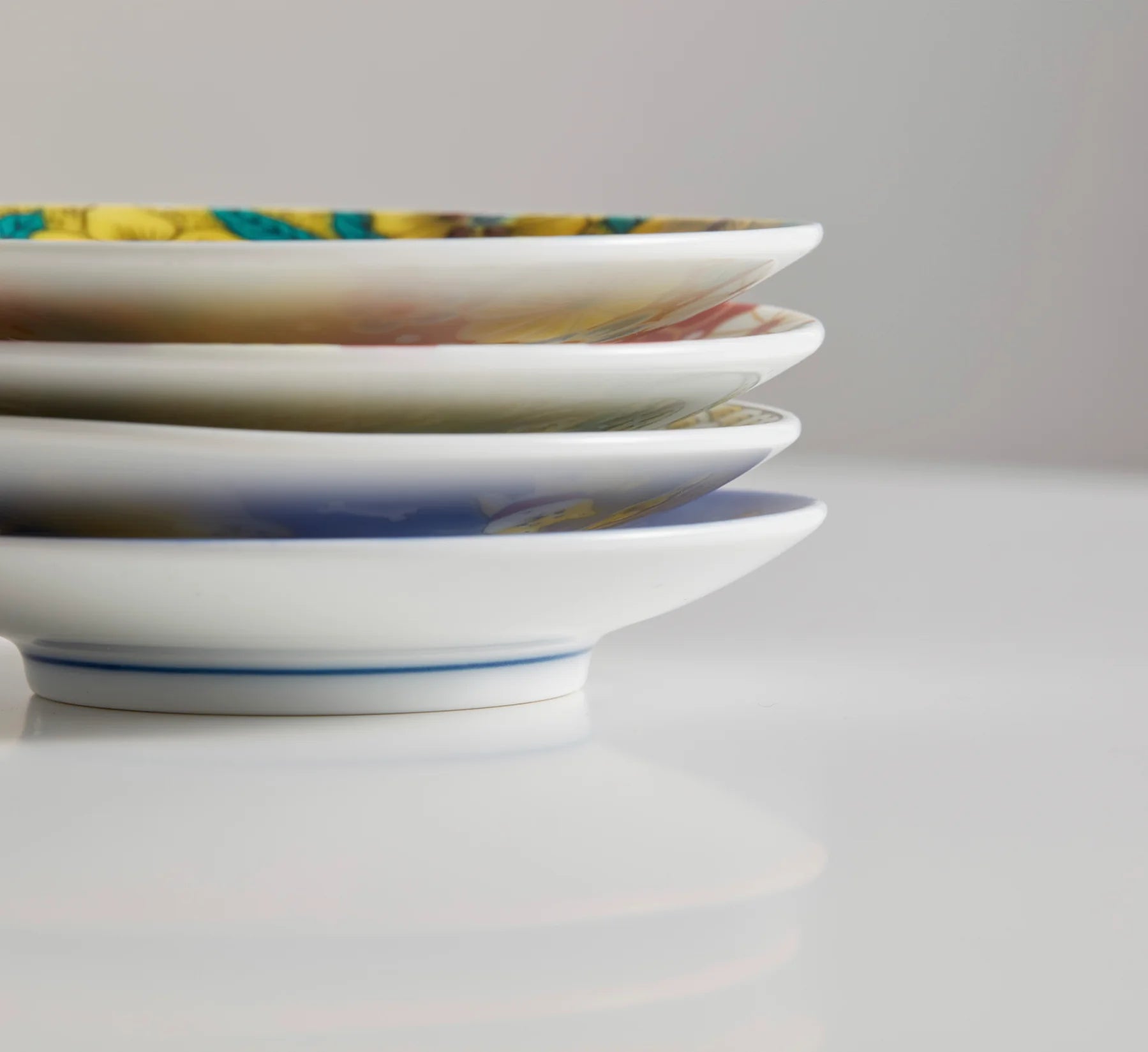 Kutani Yaki Japanese Ceramic Small Plate - 9.5cm (3.7 inch) Cherry Blossom Design - Perfect for Sushi, Desserts & Home Decor
