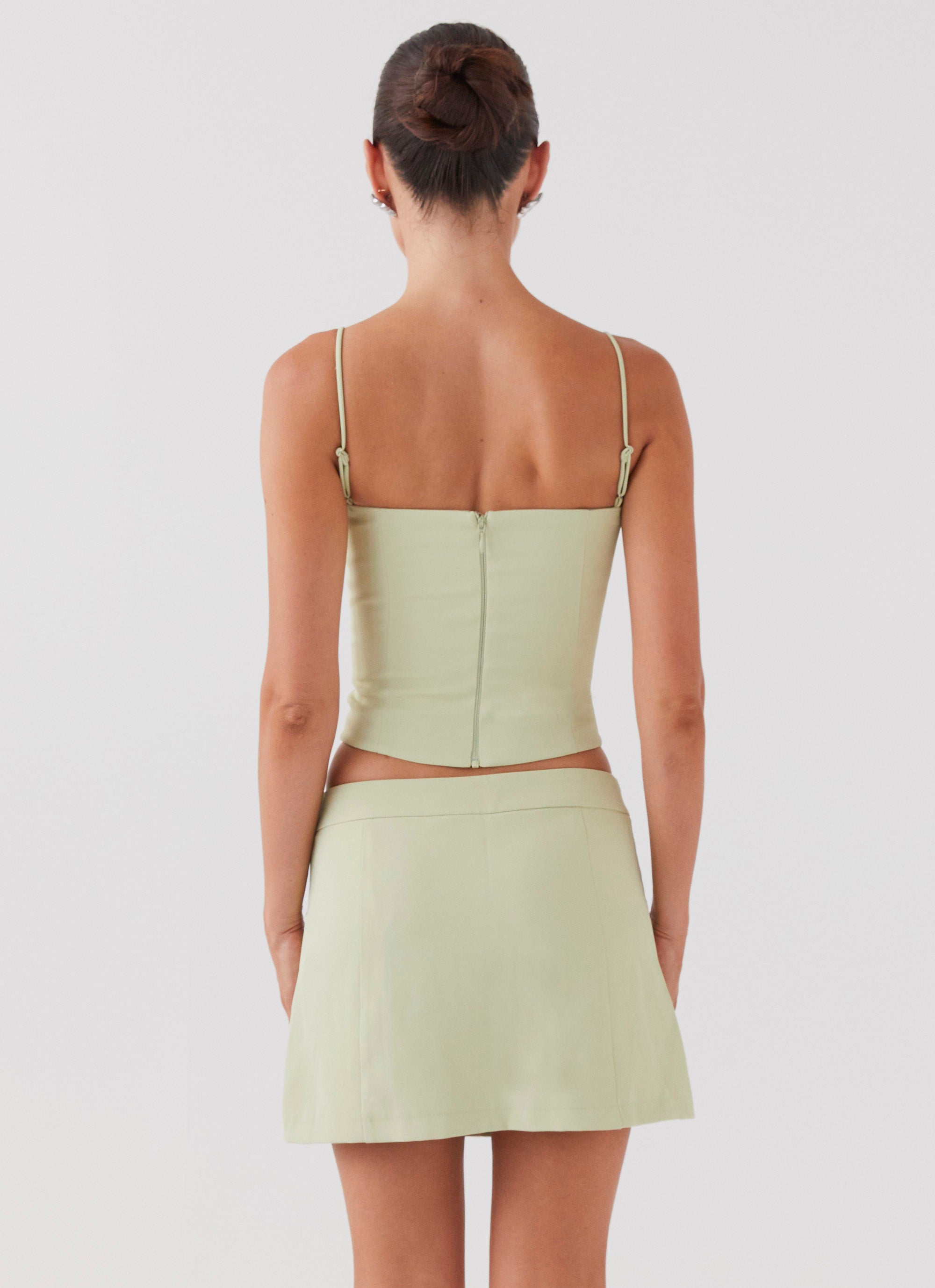 Eliana Suit Mini Skirt - Green Zest | Women's Fashion Skirt for Work, Party & Date Night | Trendy A-Line Skirt with Comfort Fit