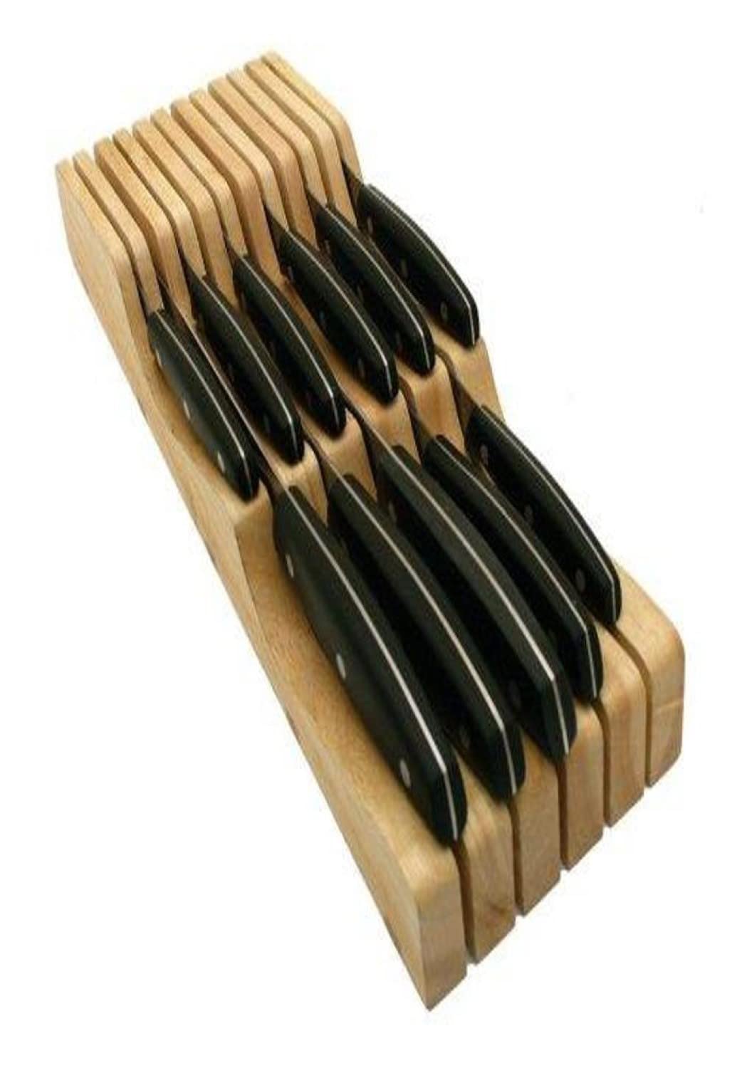 Hampton Forge HMC01A247K 12-Piece In-Drawer Knife Organizer Set with 11 Mirage Knives - Perfect for Kitchen Storage & Countertop Organization