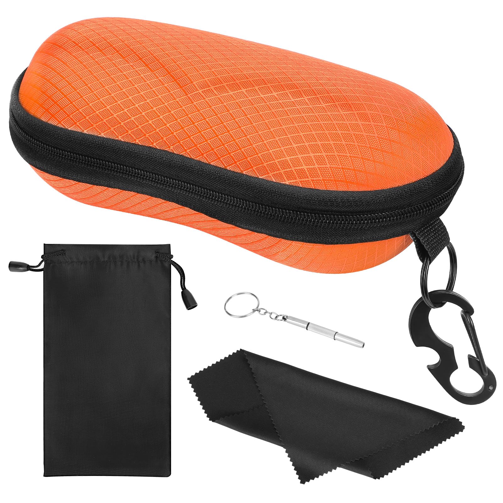 MoKo Semi Hard Shell Sunglasses Case - Durable Protective Eyeglass Holder with Metal Hanging Hook for Men & Women | Perfect for Travel, Outdoor Activities & Everyday Use