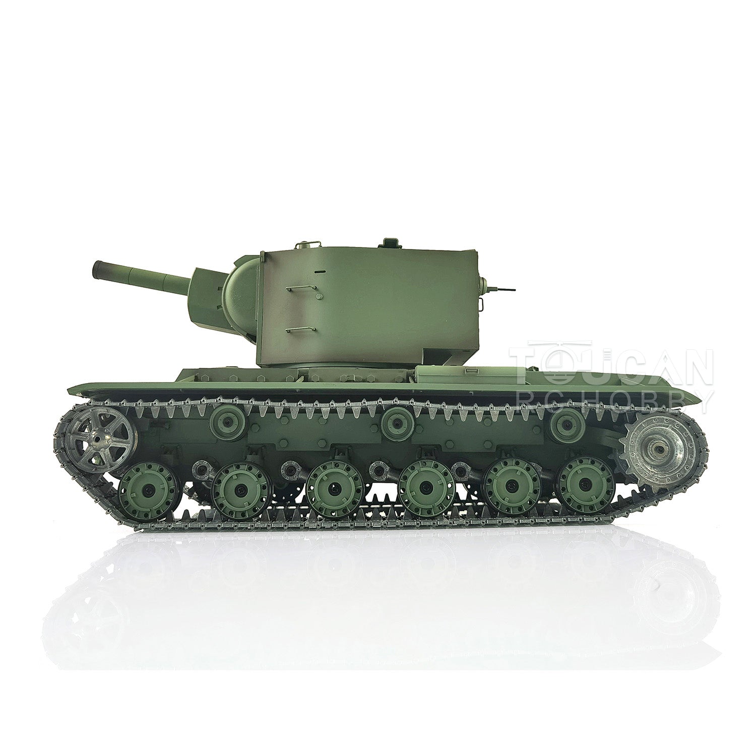 Henglong 1/16 Scale 7.0 Upgraded Remote Control Tank - Soviet KV-2 RTR 3949 with 360° Rotating Turret | Heavy Military RC Truck for Collectors & Battle Simulation