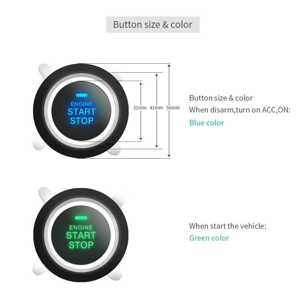 EASYGUARD EC002-T-NS Advanced Rolling Code PKE Car Alarm System with Keyless Entry, Remote Start, Push Button Ignition, Touch Password & Shock Sensor - Auto Lock/Unlock for Vehicle Security | Perfect for Daily Commute & Parking Safety