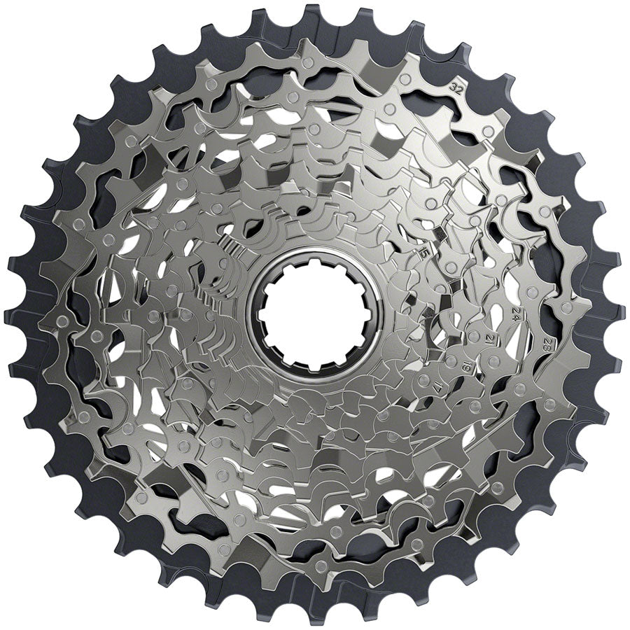 SRAM Force AXS XG 1270 12-Speed Cassette - 10-36T, Silver, XDR Driver Body Compatible - Premium Road & Gravel Bike Drivetrain Component for Smooth Shifting Performance
