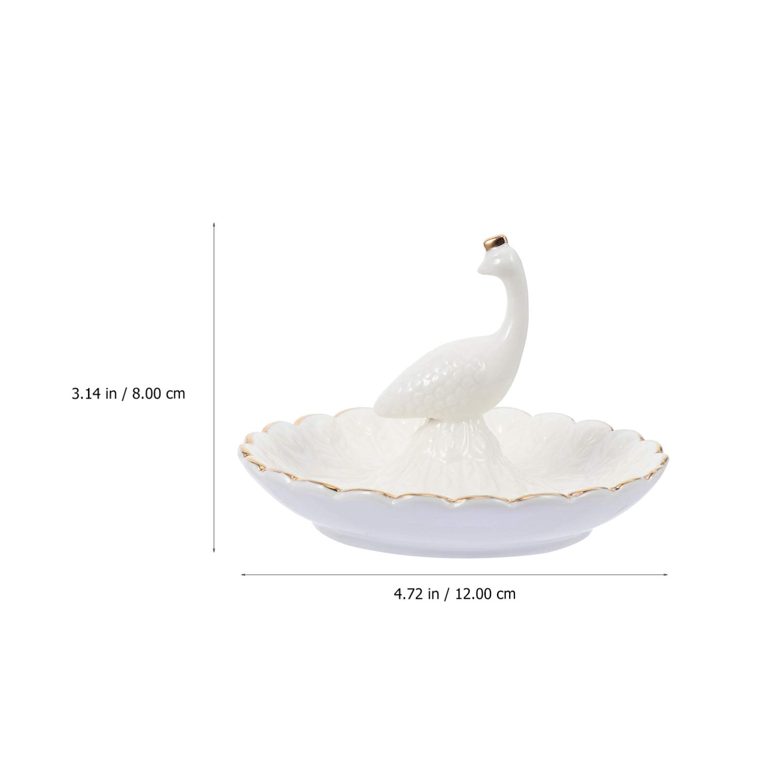Peacock Jewelry Tray - Elegant Ring, Earring, Bracelet & Necklace Storage Dish | Stylish Jewelry Organizer Plate for Vanity, Dresser & Travel | Jewelry Container & Decorative Trinket Tray for Home Decor