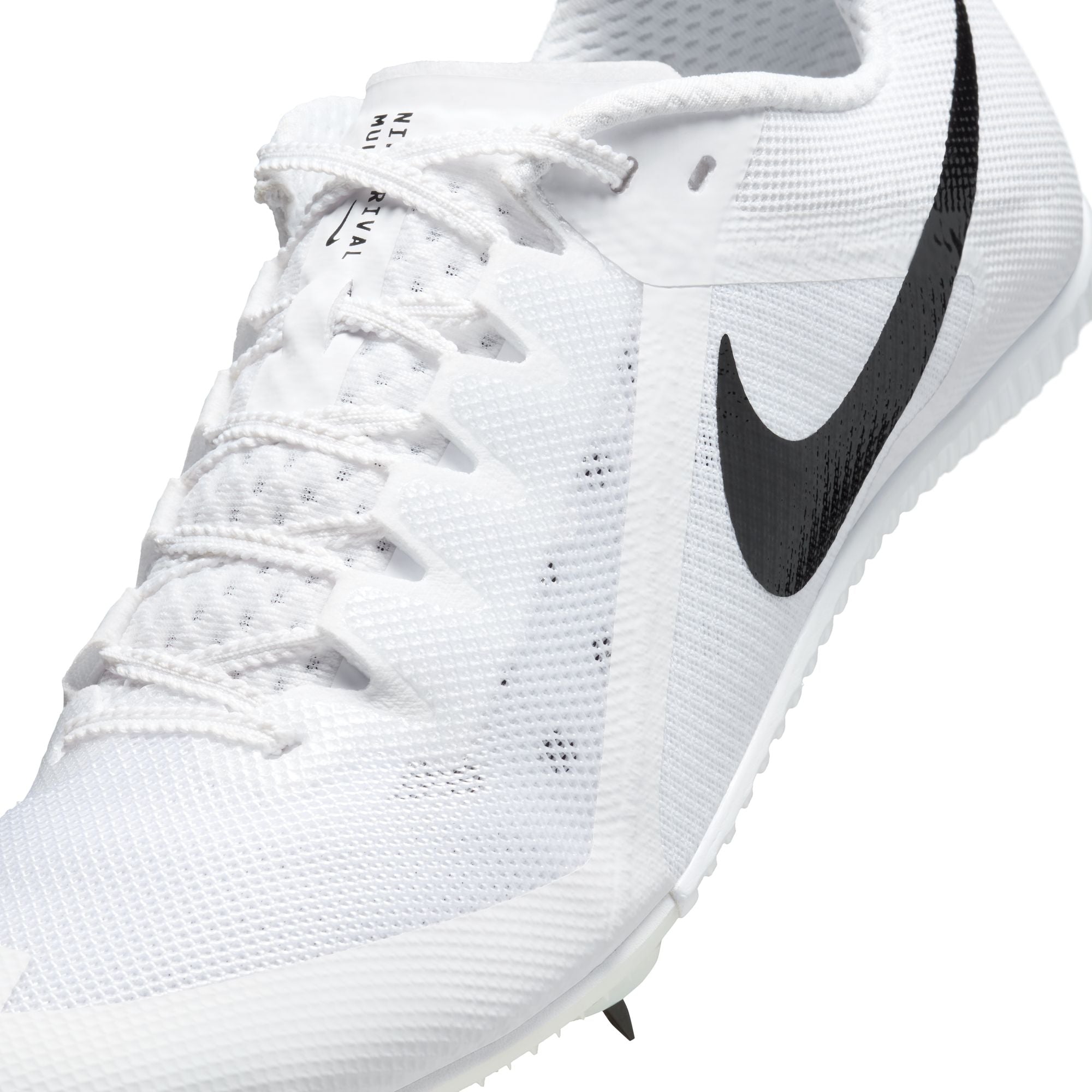 Nike Unisex Zoom Rival Multi-Event Track & Field Spikes - 100m Sprint, Long Jump, High Jump - White/Black/Metallic Silver - Lightweight Running Shoes for Competition & Training