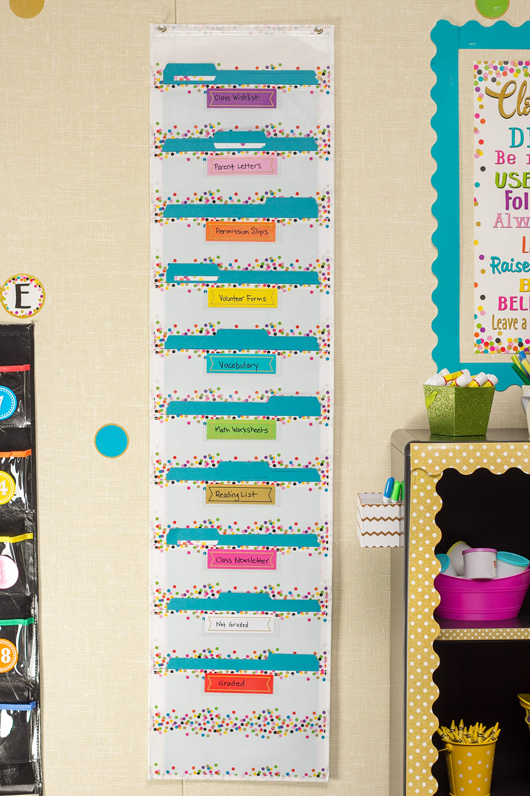 10-Pocket File Storage Pocket Chart - 14