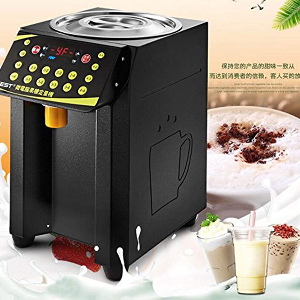 110V Stainless Steel Syrup Dispenser for Bubble Tea - Fructose Quantitative Machine with Removable Nozzle for Easy Cleaning | Perfect for Coffee Shops, Bubble Tea Stores, and Dessert Bars