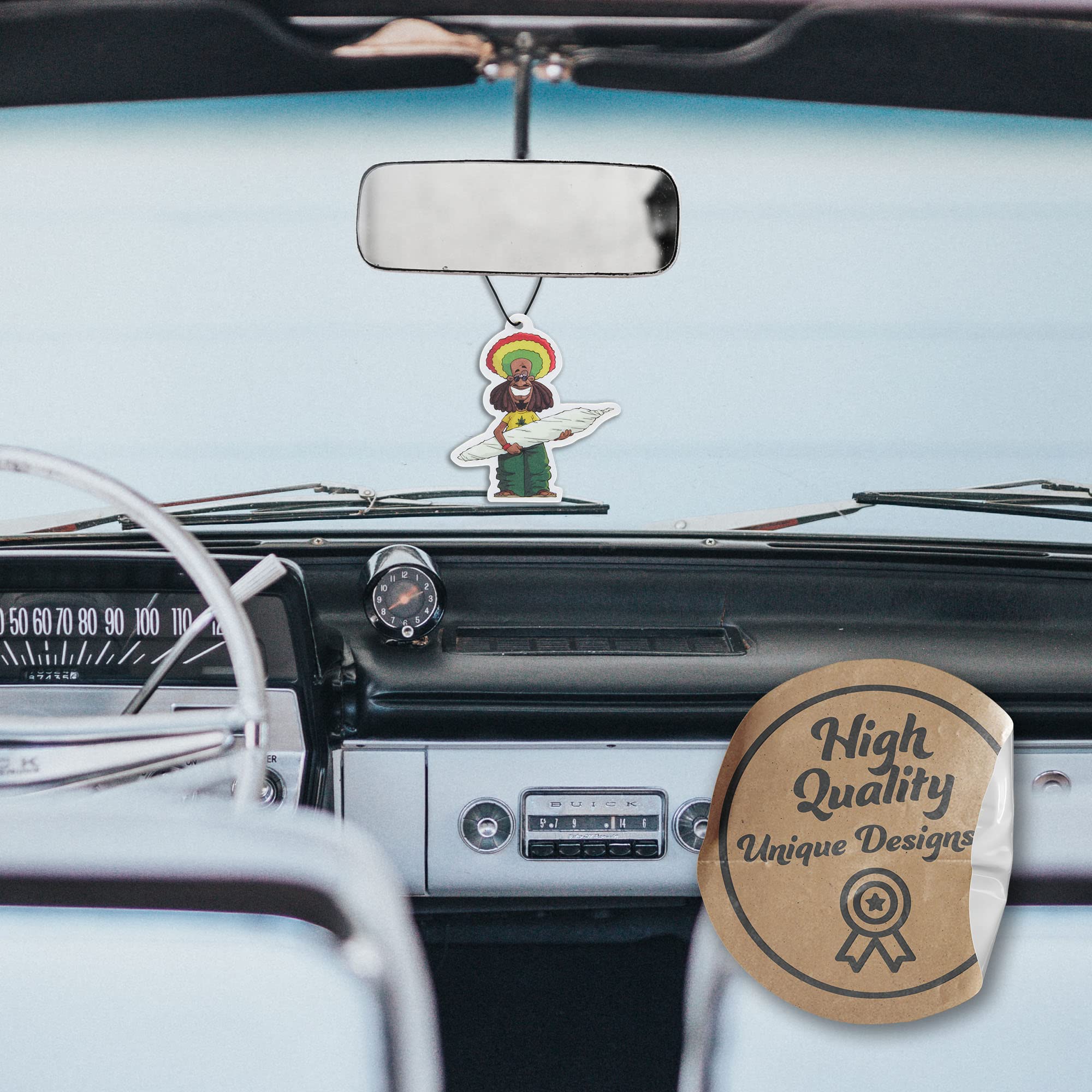 Natural Essential Oil Weed Car Air Freshener 4 Pack - Long Lasting Scent for Vehicles, Home & Office | Fresh Fresheners
