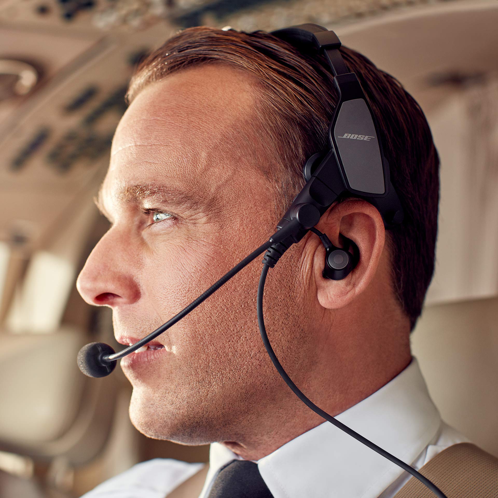 Bose Proflight Series 2 Aviation Headset - Non-Bluetooth Pilot Headphones with 5 Pin XLR Cable (Black) | Perfect for Commercial & Private Aircraft Cockpits