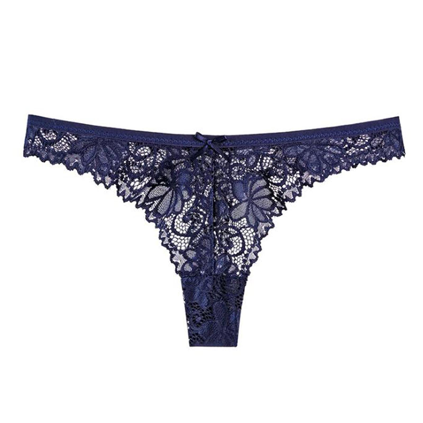 ZLBDYG Sexy Women's Lace Thong Panties - Low Waist Bowknot Briefs, High Thigh Bikini Underwear in Solid Colors | Perfect for Valentine's Day, Date Night & Intimate Moments