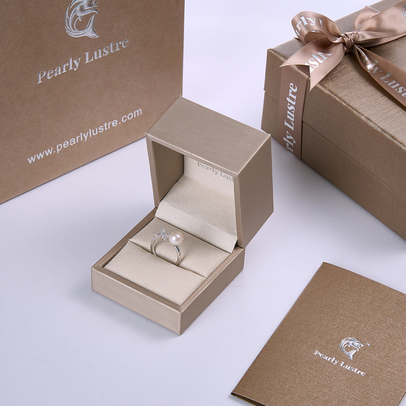 18K Gold Diamond Akoya Pearl Ring for Women - Elegant Bridal Jewelry Gift KR00104 | EVERLEAF - Perfect for Weddings, Anniversaries & Special Occasions
