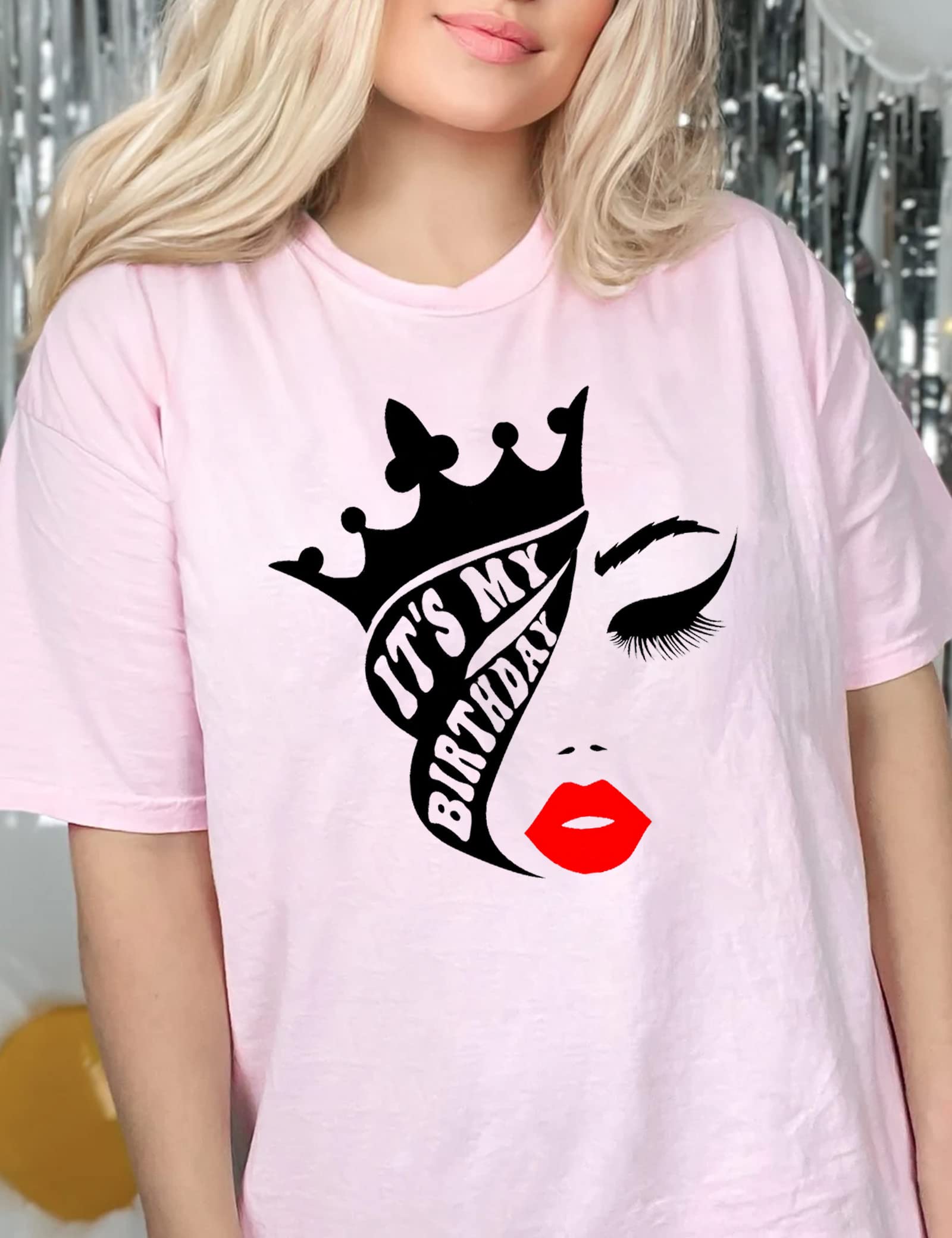 My Birthday T-Shirt for Women - Fun Birthday Graphic Tee - Happy Birthday Shirt - Short Sleeve Casual Top - Perfect for Birthday Parties & Celebrations