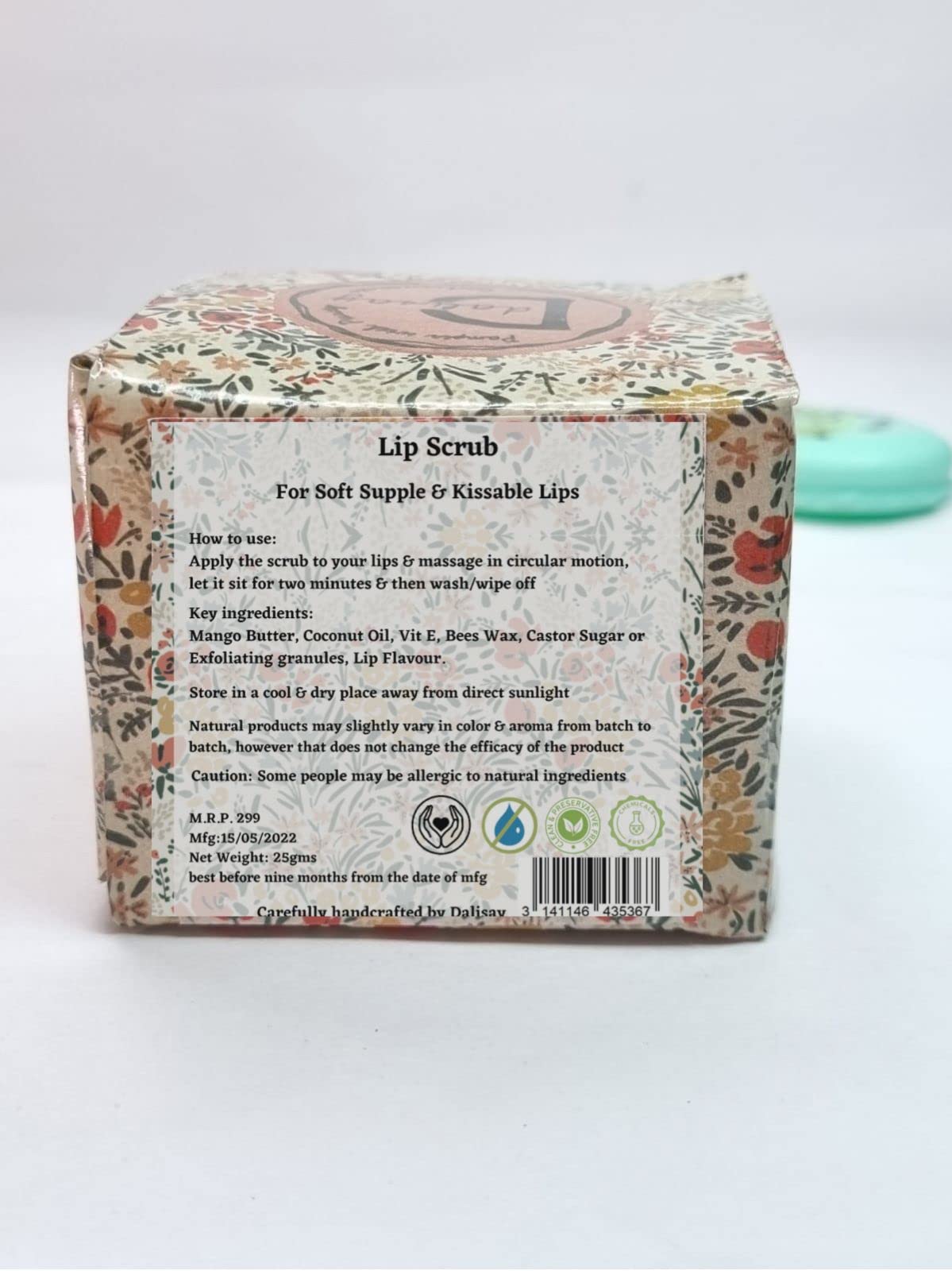 Dalisay Vanilla Lip Scrub - Exfoliating & Moisturizing Treatment for Soft, Nourished Lips | Perfect for Dry Lips, Pre-Makeup Prep & Nighttime Lip Care Routine