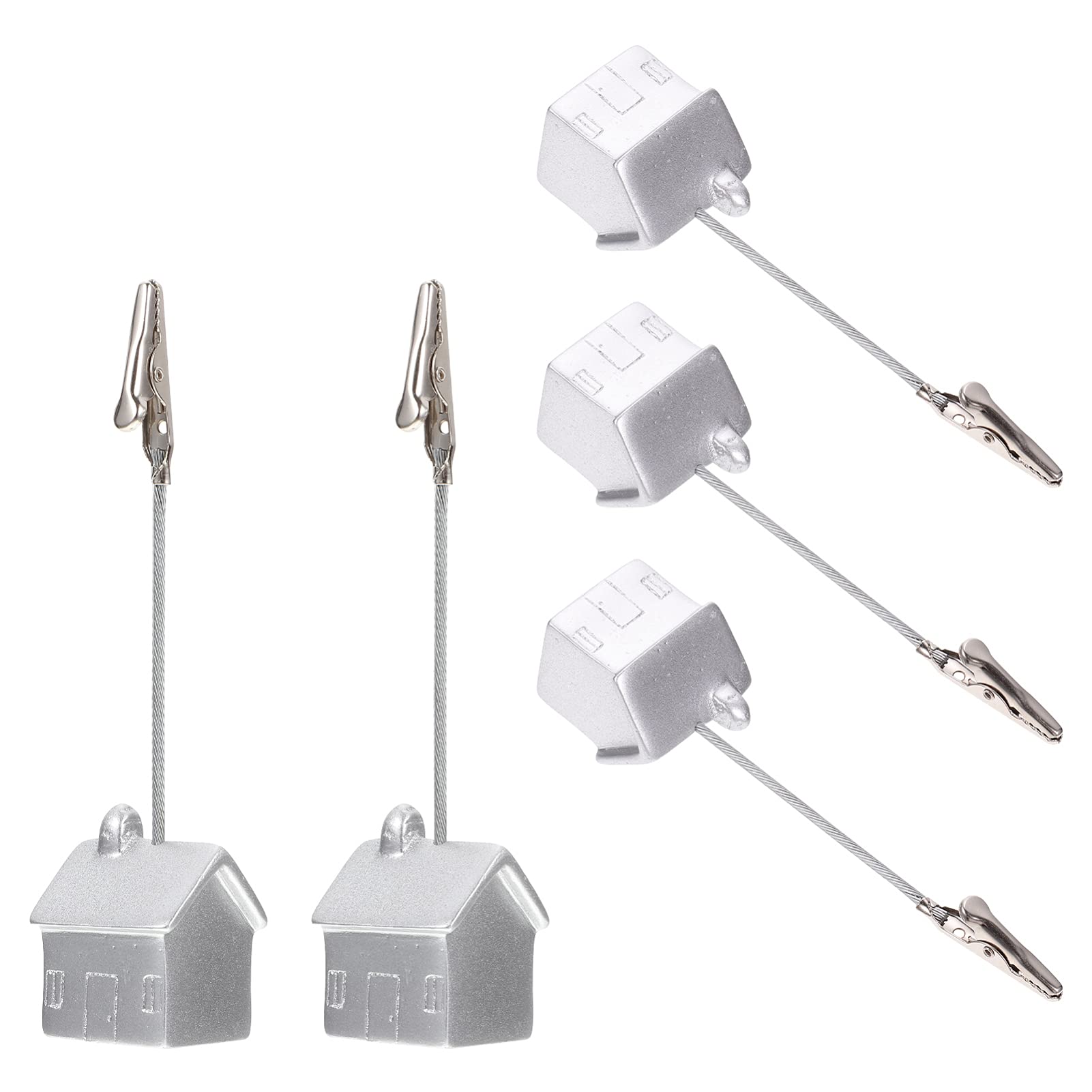 Hemoton 6PCS Silver Table Number Holders - Place Card Stands, Memo Clips, Note Holders for Wedding, Party, Restaurant & Office Organization - Perfect for Menus, Photos, and Paper Displays