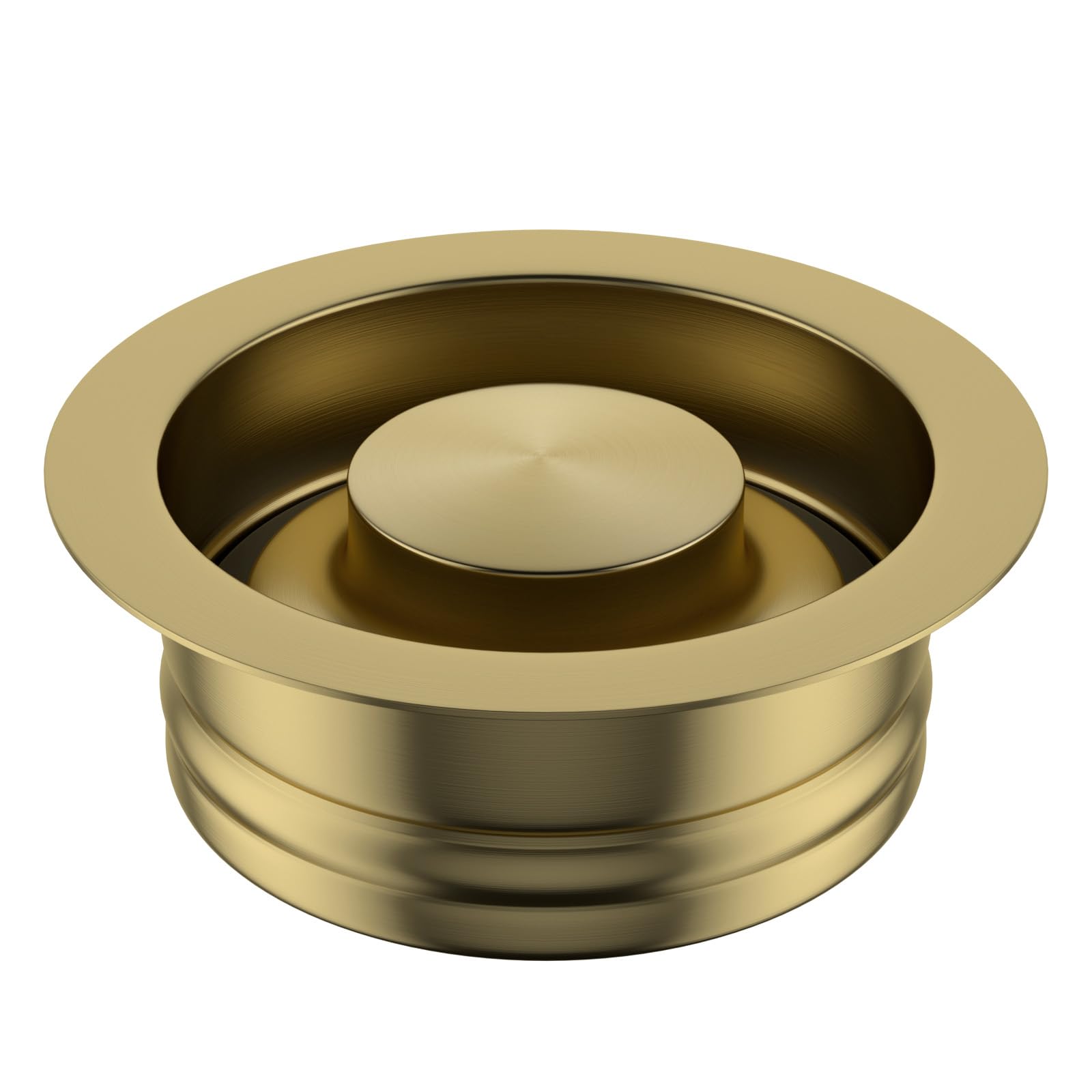Lordear Gold Sink Flange for Garbage Disposal Set - Stainless Steel Strainer Flange Stopper Fits 3-1/2 Inch Standard Sink Drain Hole - Replacement Sink Flange Accessories for Kitchen & Bathroom Renovation