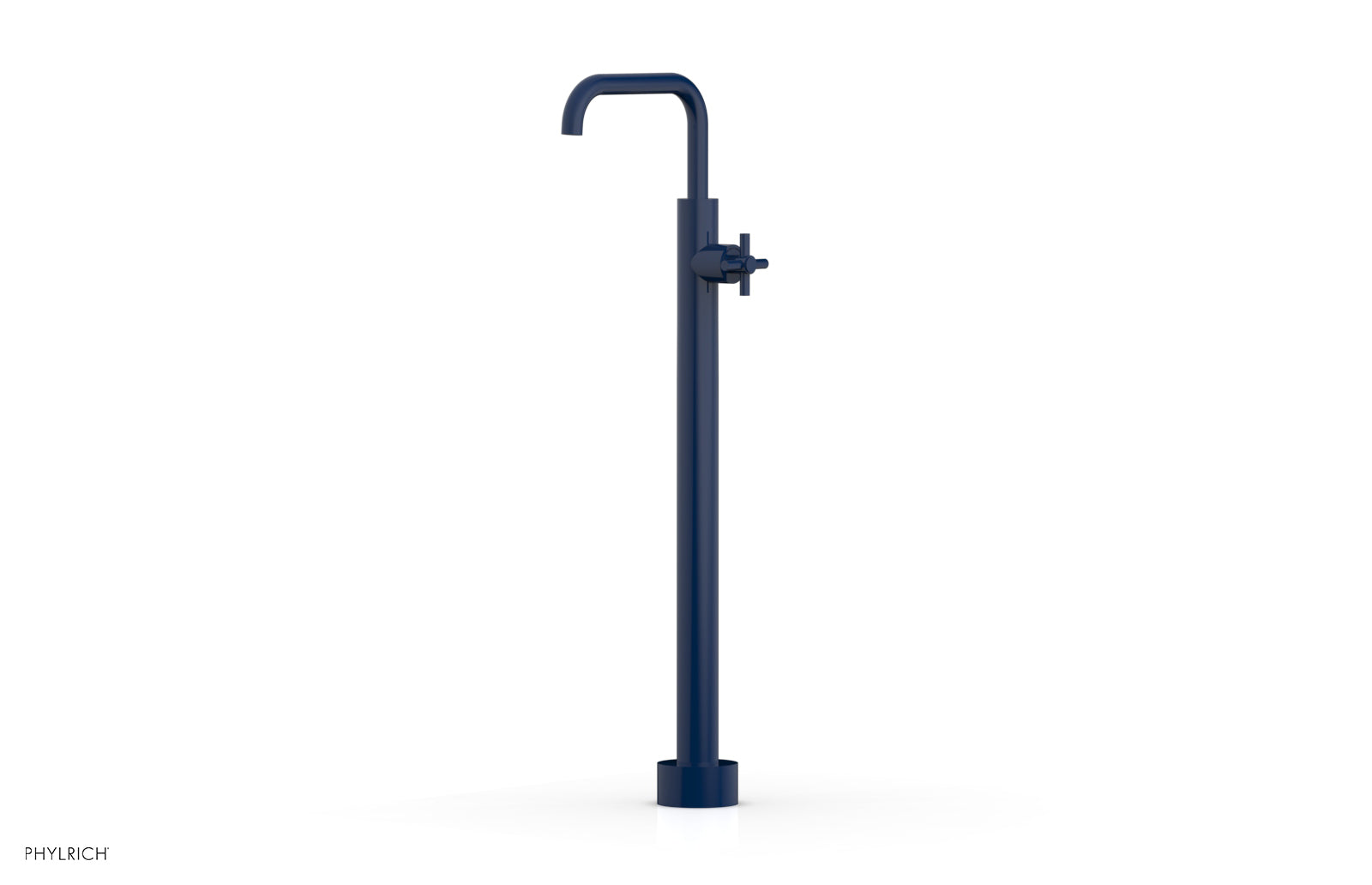 Premium Tall Floor Mount Tub Filler with Cross Handle - D131 45 02 - Perfect for Modern Bathroom Renovations and Spa-Like Bathtub Installations