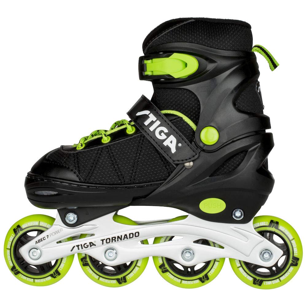 Stiga Str Tornado Kids Inline Skates - Adjustable Sizes for Boys & Girls - Lightweight & Comfortable for Outdoor Fun, Sports & Fitness Training