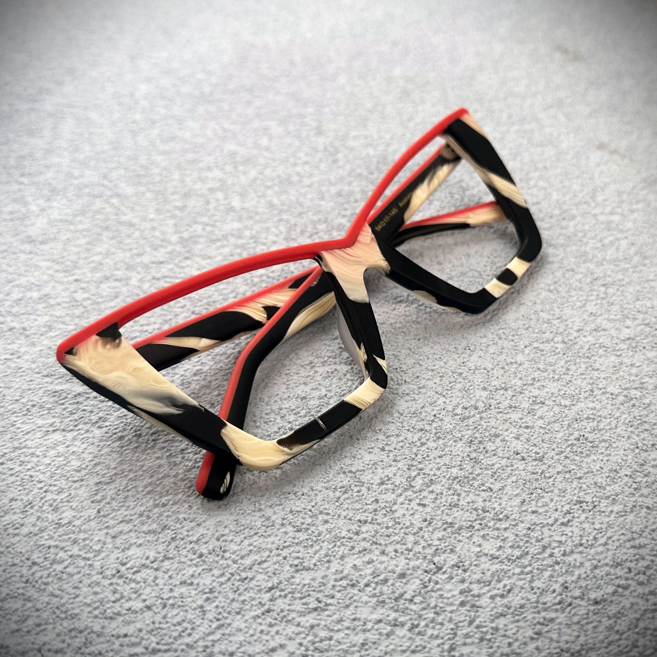 CCspace Unisex Full Rim Big Square Acetate Eyeglasses 57161 - Stylish & Durable Eyewear for Men & Women - Perfect for Work, Reading & Fashion Accessories