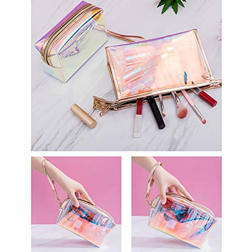 Waterproof Travel Makeup Bag - Portable Zippered Cosmetic & Toiletry Pouch for Women | Perfect for Airplane Carry-on, Gym Essentials & Daily Organizer