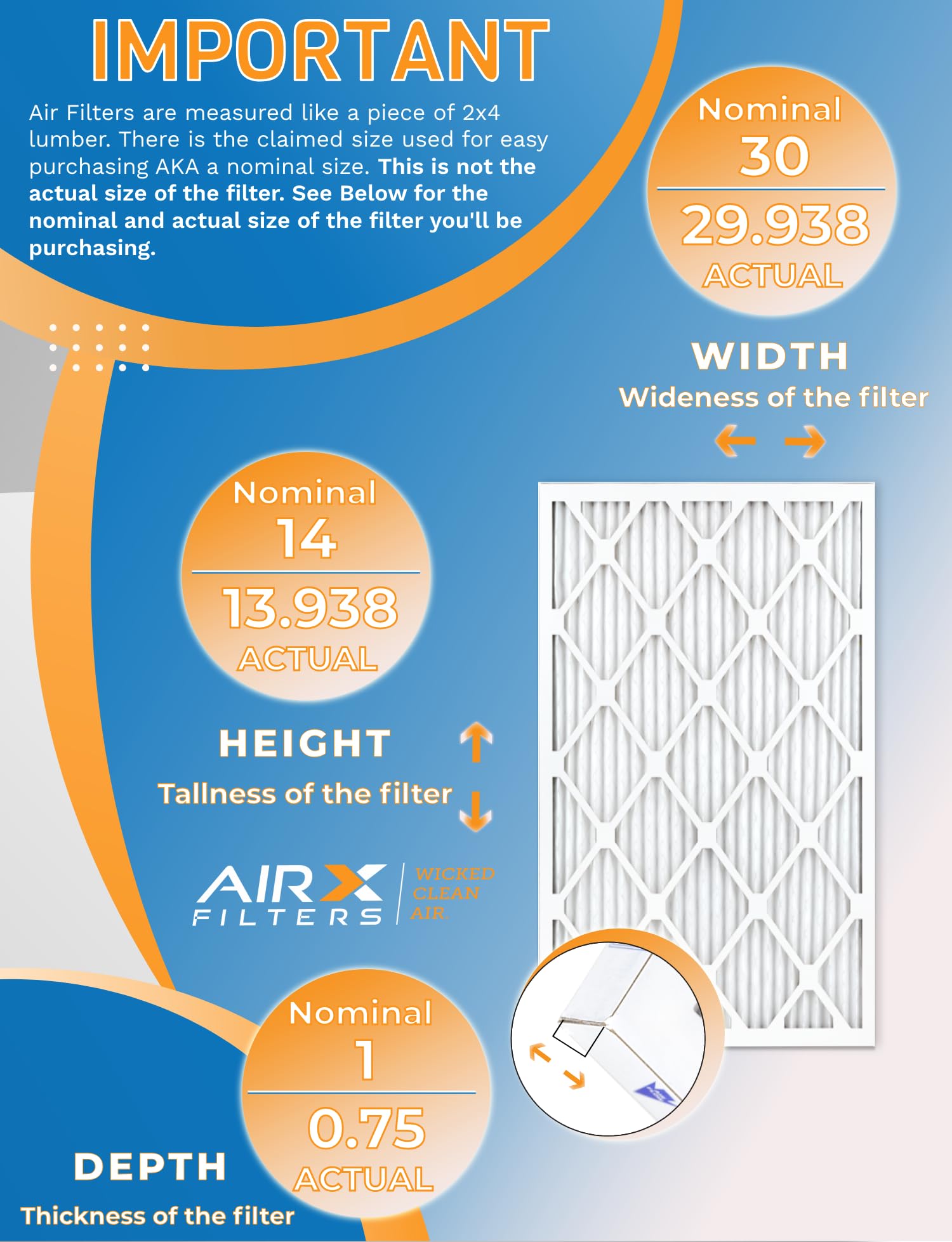 14x30x1 MERV 8 Air Filters (12 Pack) - Premium Furnace Filters Comparable to MPR 700 & FPR 5 - Made in USA by AIRX FILTERS - Perfect for HVAC Systems, Home Air Purification & Allergy Relief
