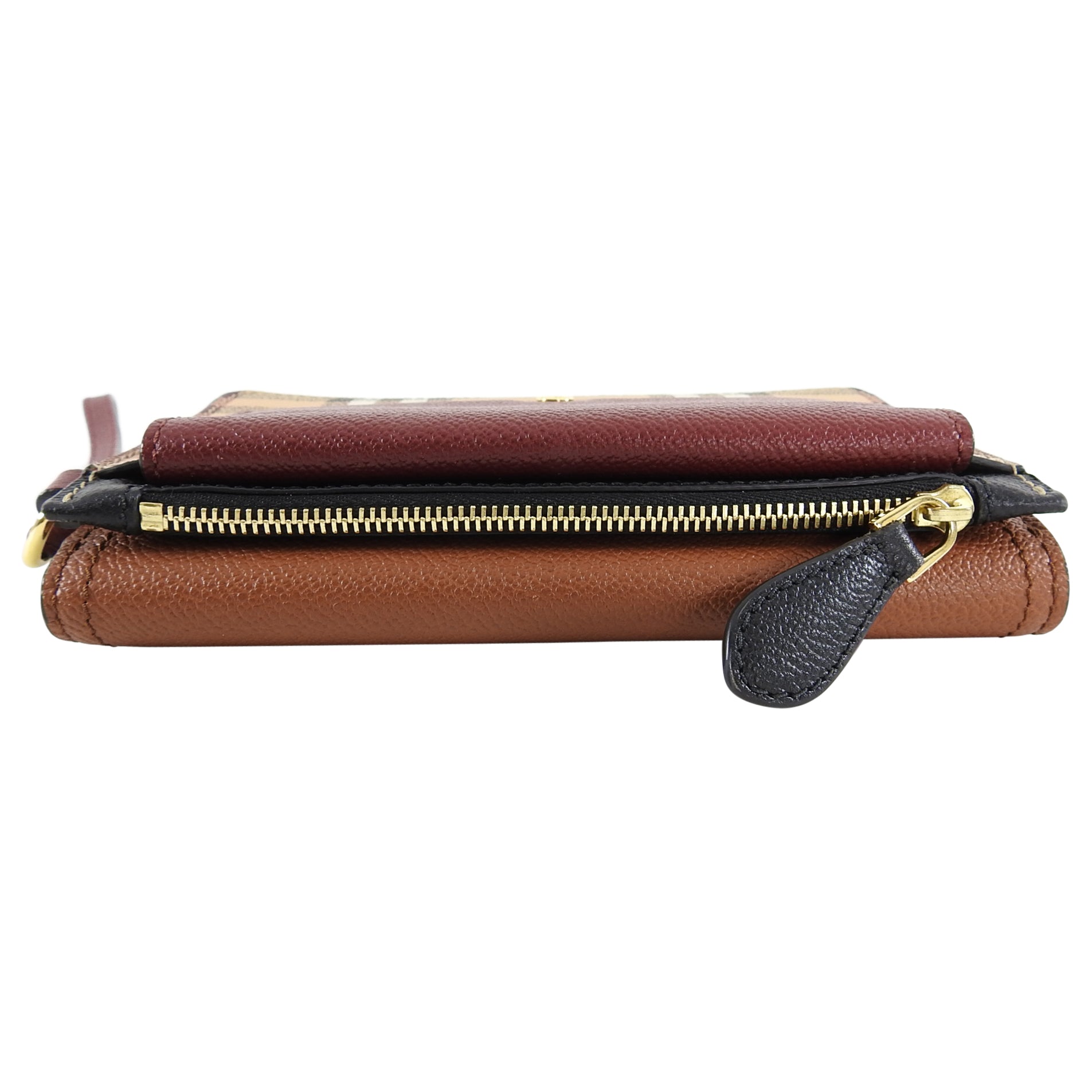 Burberry Small Nova Check Leather Wristlet Bag | Stylish Crossbody Purse for Women | Perfect for Everyday Use, Shopping & Travel