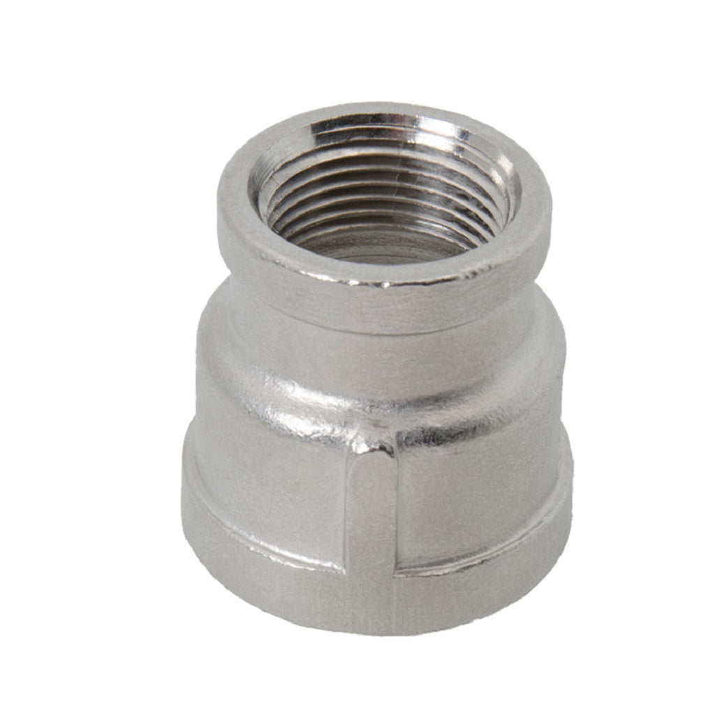 Stainless Steel Female NPT Pipe Coupling - Schedule 40 Threaded Fitting for Plumbing, Hydraulic & Industrial Applications