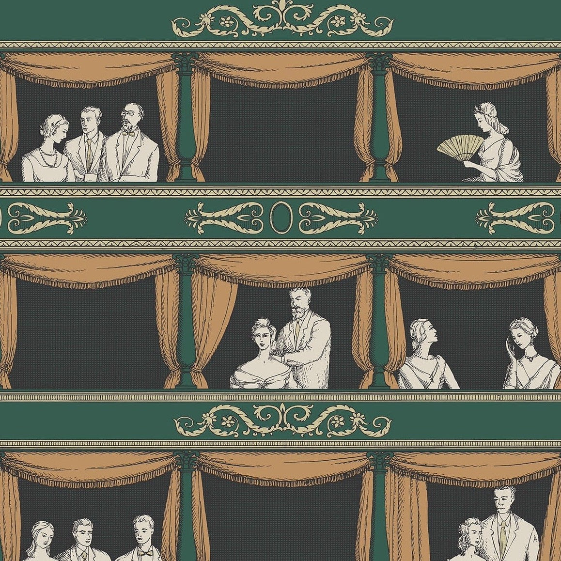 Teatro Wallpaper - Premium Peel and Stick Wallpaper for Home Decor | Easy DIY Installation | Perfect for Living Rooms, Bedrooms & Offices