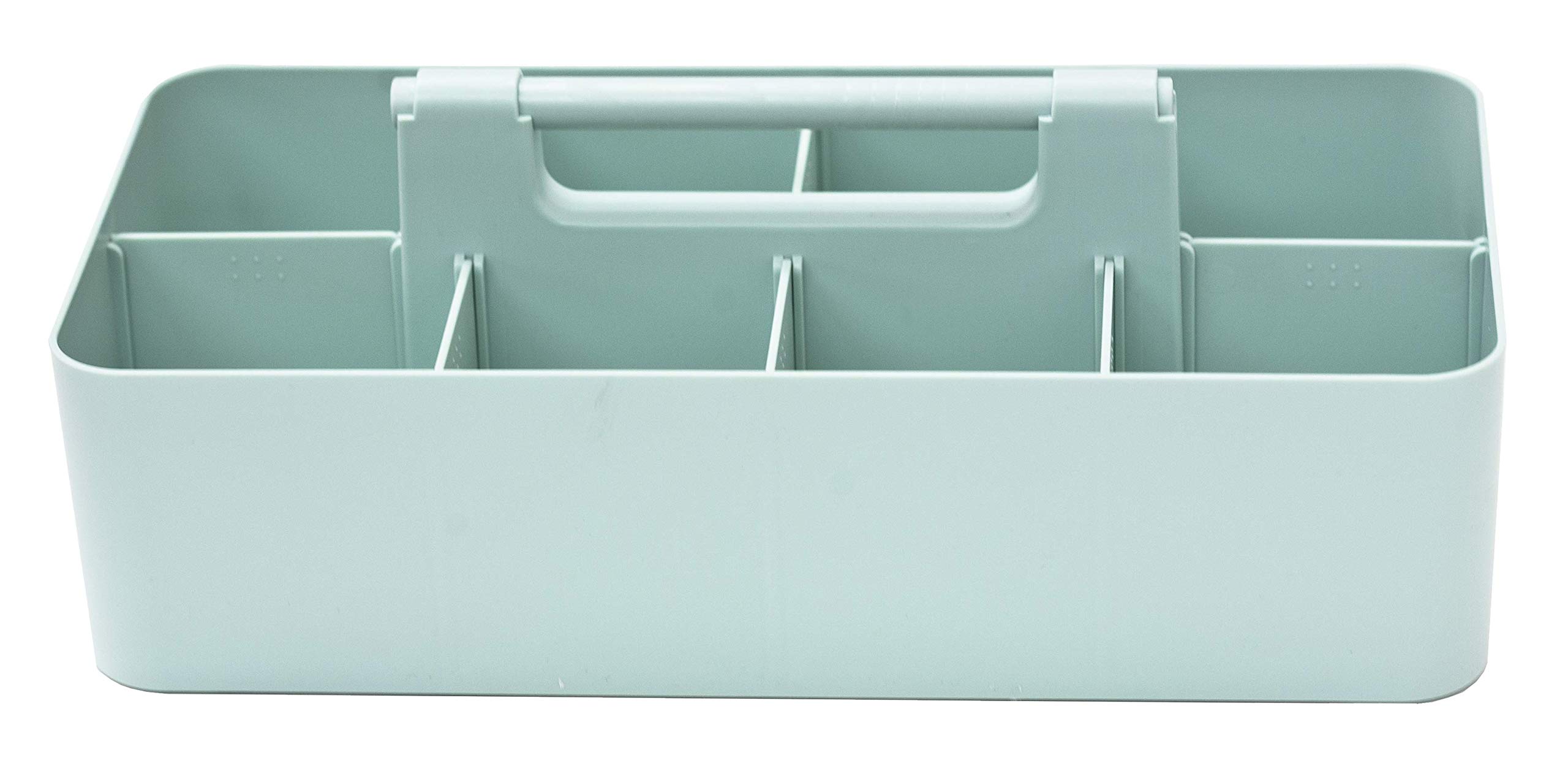 Large Portable Caddy with DIY Dividers - 8 Compartment Storage Organizer for School, Office & Home - Made in USA (10 Pack, Mint) | Perfect for Craft Supplies, Desk Organization & Business Essentials