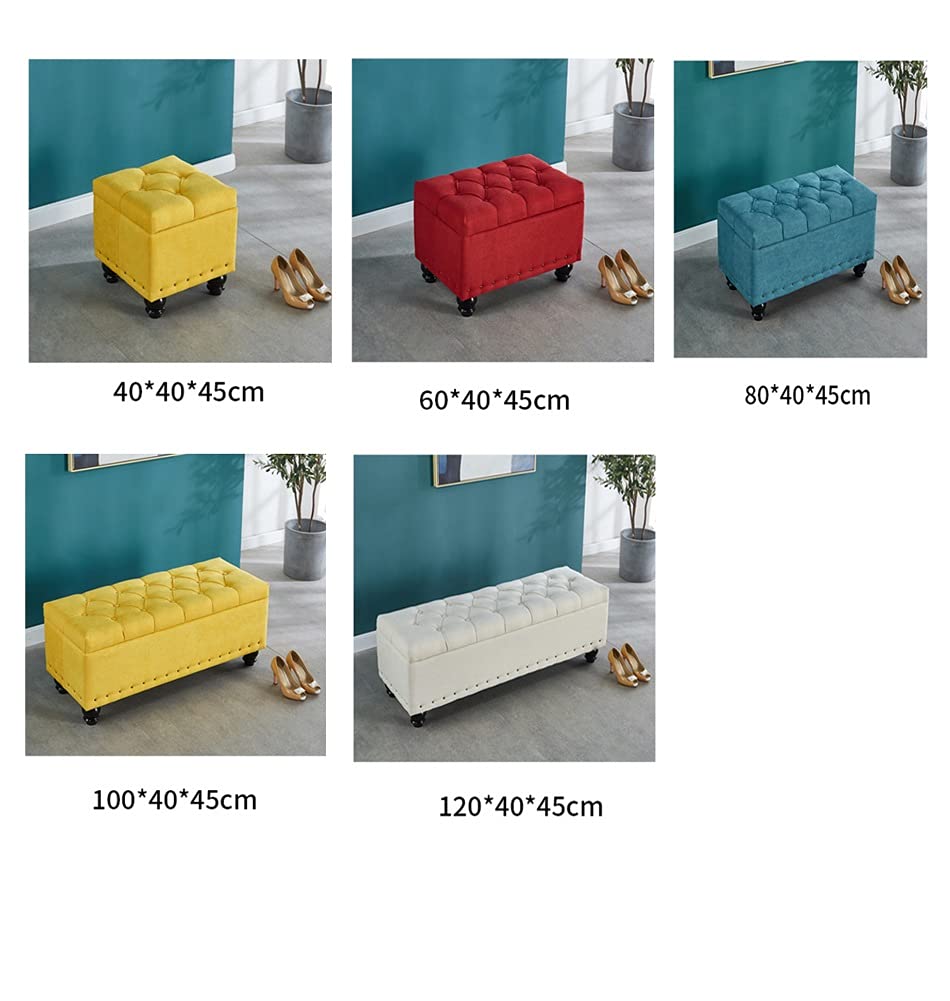 Foldable Storage Ottoman Bench - Multi-Functional Shoe Storage, Footrest & Entryway Seat with Cushioned Comfort | Perfect for Living Room, Bedroom & Dressing Area Organization