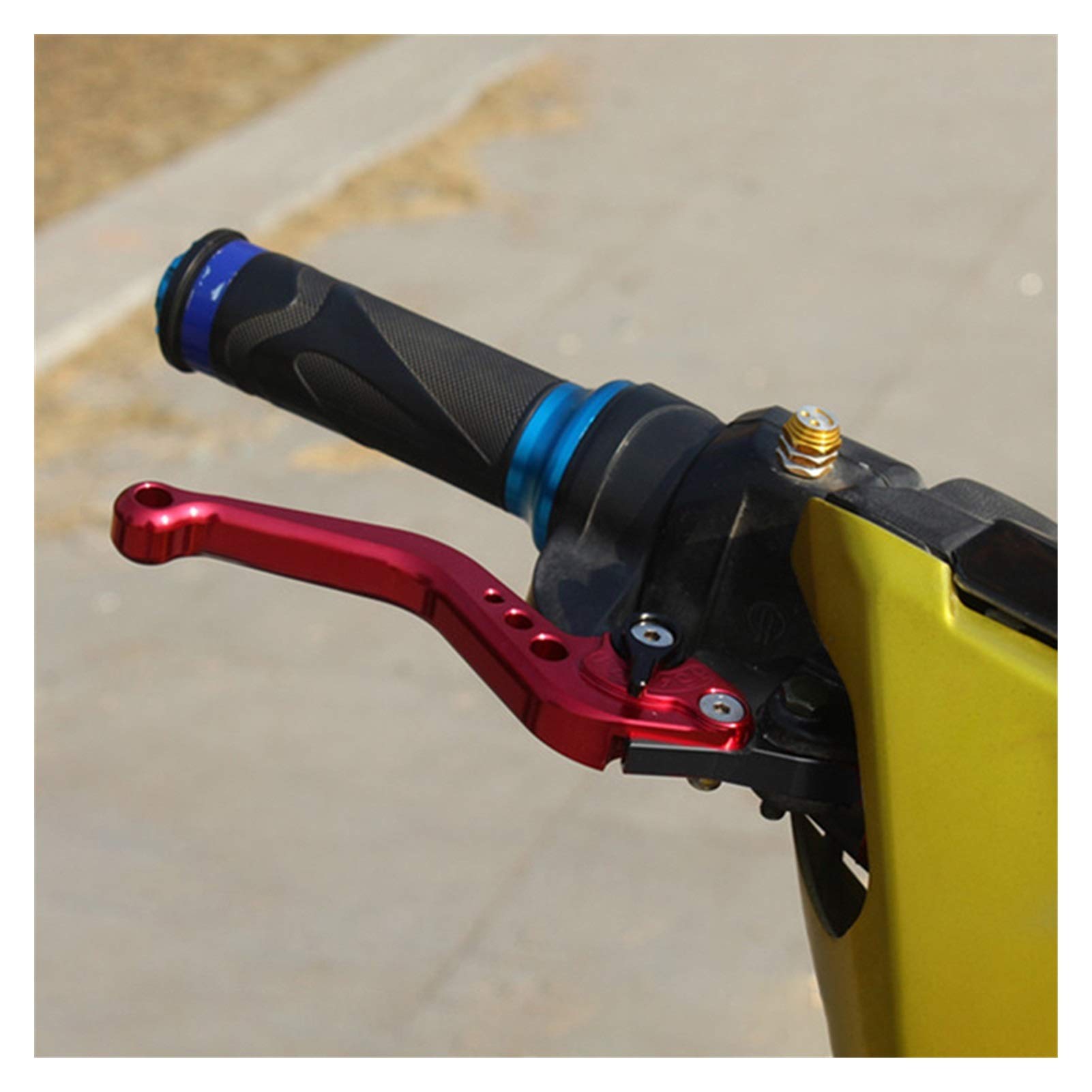 1 Pair CNC Metal Adjustable Motorcycle Hand Brake Handle Grip - Durable & Comfortable for Cruiser, Sport Bike, and Off-Road Adventures
