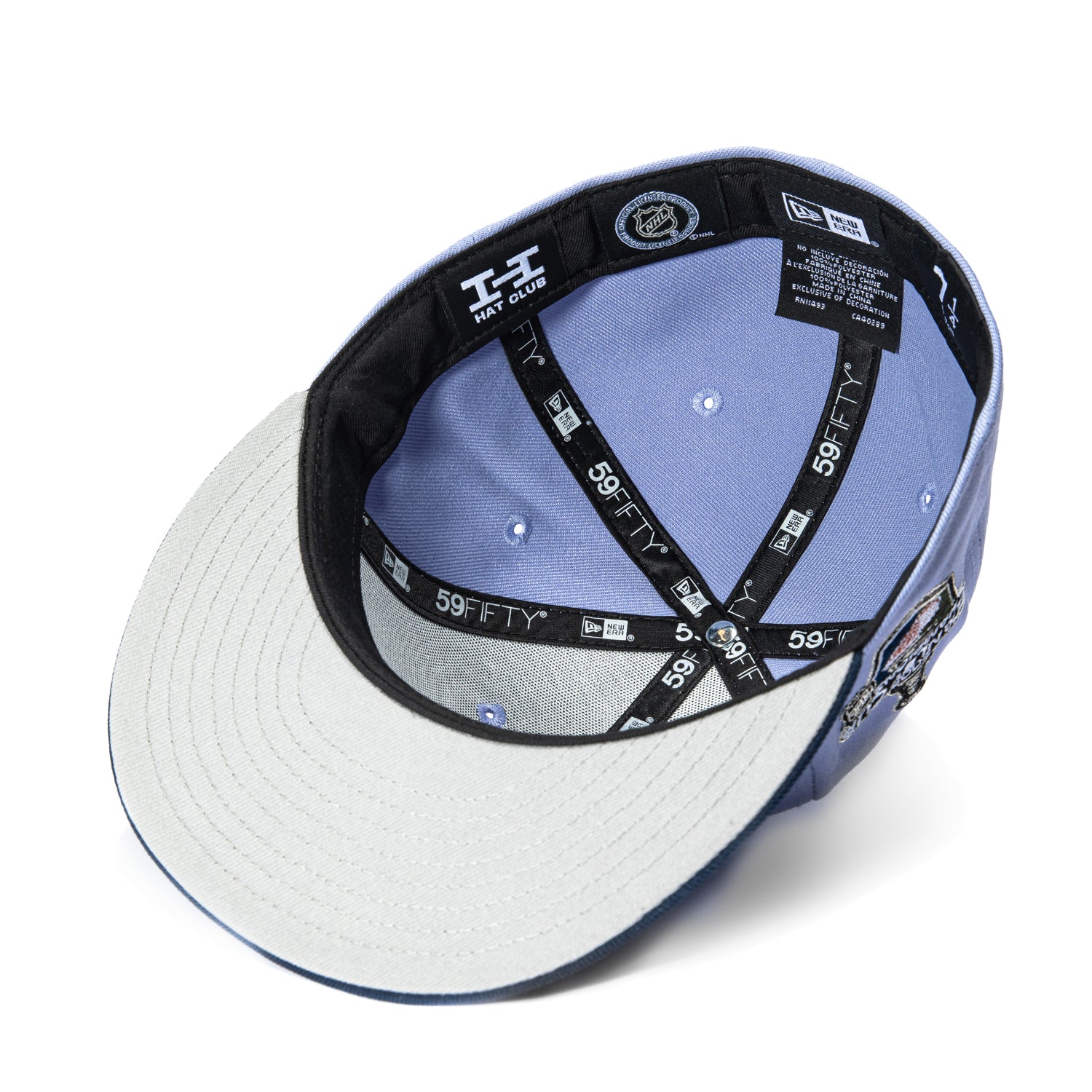 New Era 59Fifty Detroit Red Wings 2008 Stanley Cup Patch Snapback Hat - Lavender & Navy - Official NHL Licensed Baseball Cap for Men & Women - Perfect for Sports Fans, Game Day & Casual Wear