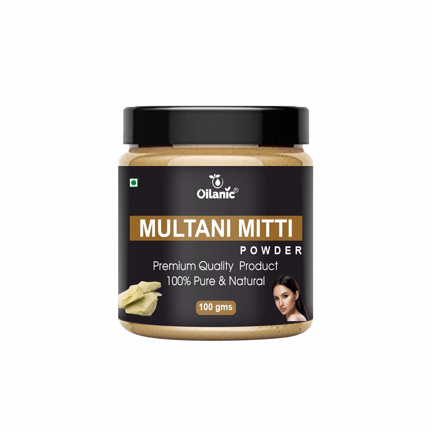 Oilanic 100% Pure & Natural Multani Mitti Powder - 3 Jar Combo (300g) for Glowing Skin & Healthy Hair | Face Mask, Hair Treatment, Acne & Oil Control