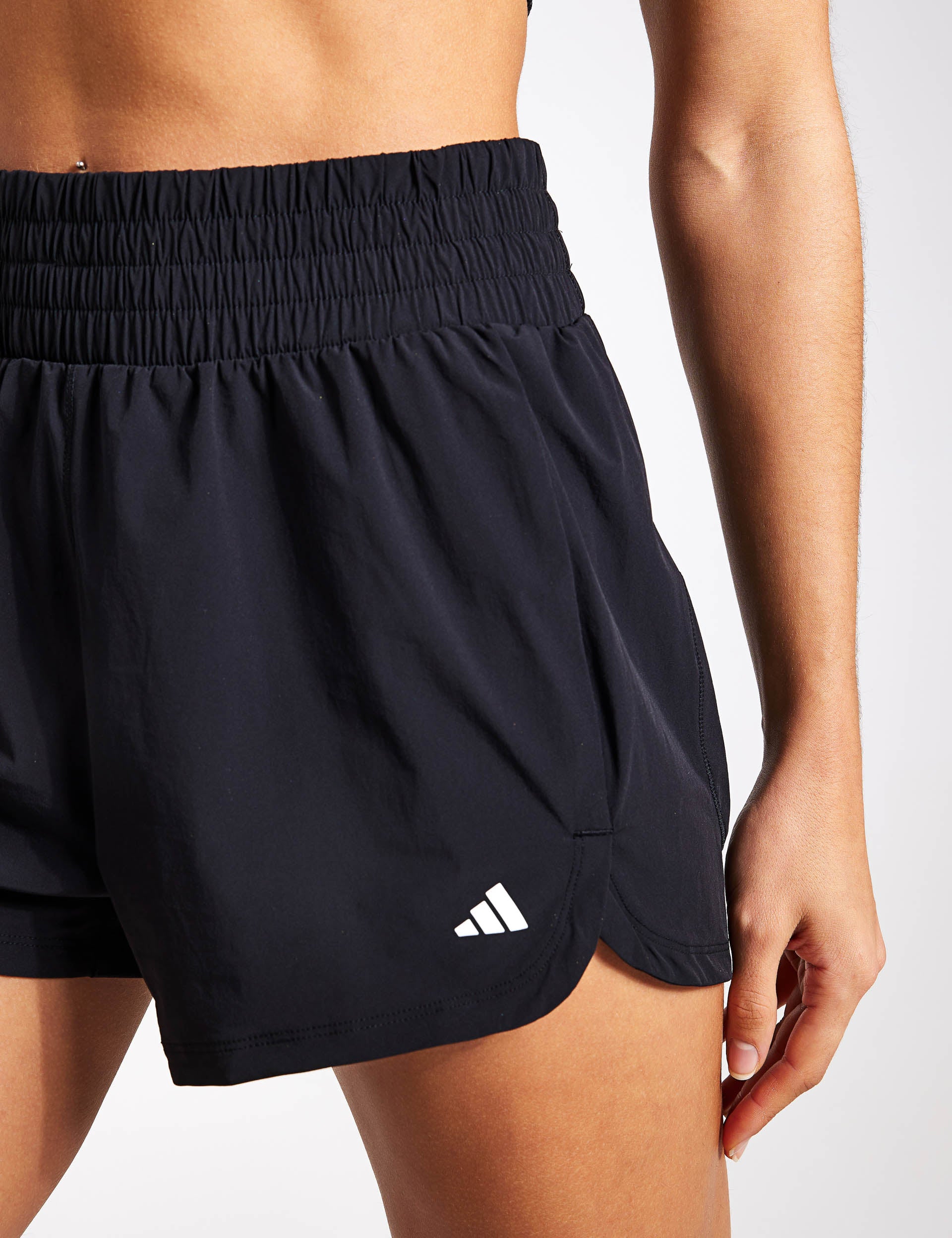 Pacer Stretch Woven Zipper Pocket Lux Shorts for Men - Comfortable Athletic Running Shorts with Side Pockets - Perfect for Gym, Jogging & Casual Wear - Black