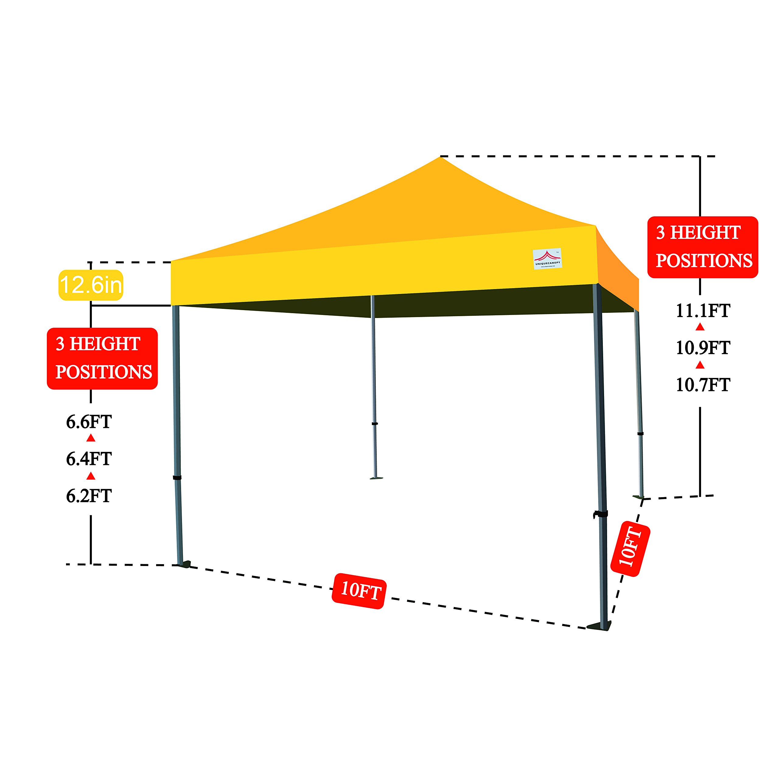 10x10 Pop Up Canopy Tent - Heavy Duty Commercial Instant Shelter with Roller Bag & 4 Sand Bags - Navy Blue 10x10 FT - Perfect for Outdoor Events, Farmers Markets, Beach Parties and Camping