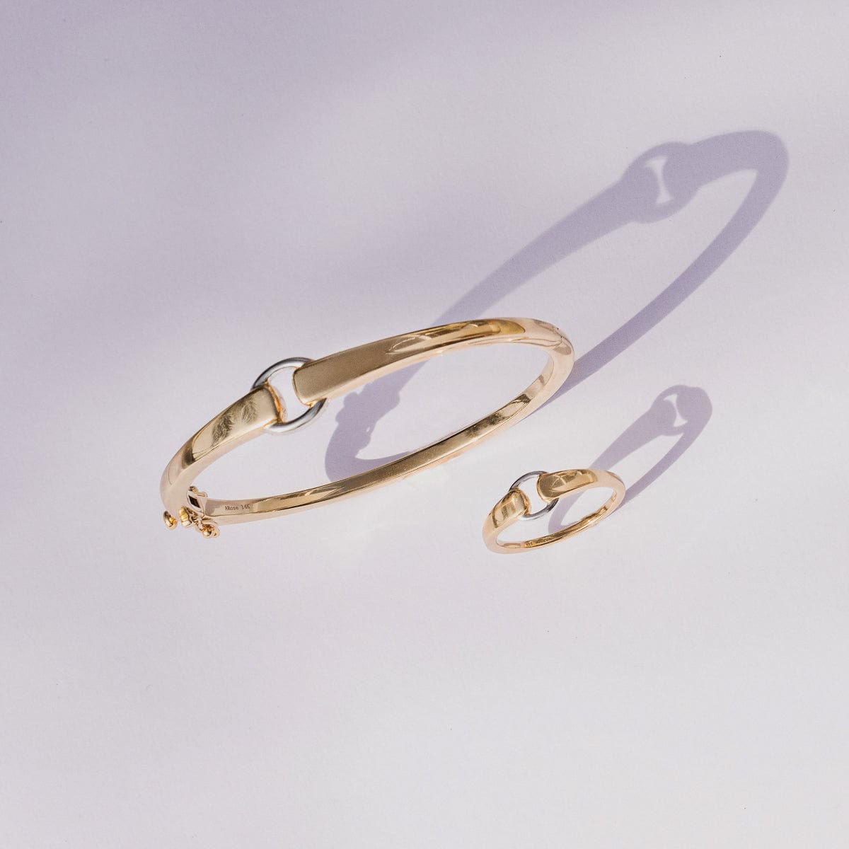 Two-Tone Adjustable Buckle Bracelet for Women - Stylish Fashion Jewelry for Casual & Formal Wear