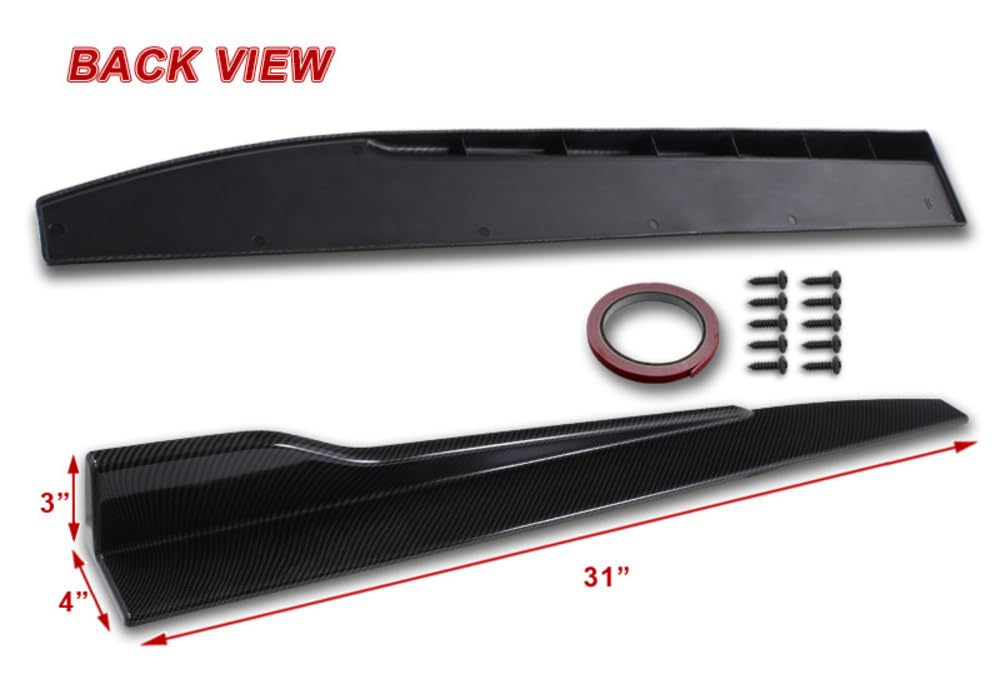 5PCS Front Bumper Lip + Side Skirt Rocker Winglet Canard Diffuser Wing Kit for 2024-2025 Tesla Model 3 Sedan - Painted Black Front Lip Air Chin Spoiler Body Splitter - Enhance Aerodynamics & Sporty Styling for Street Racing & Car Shows